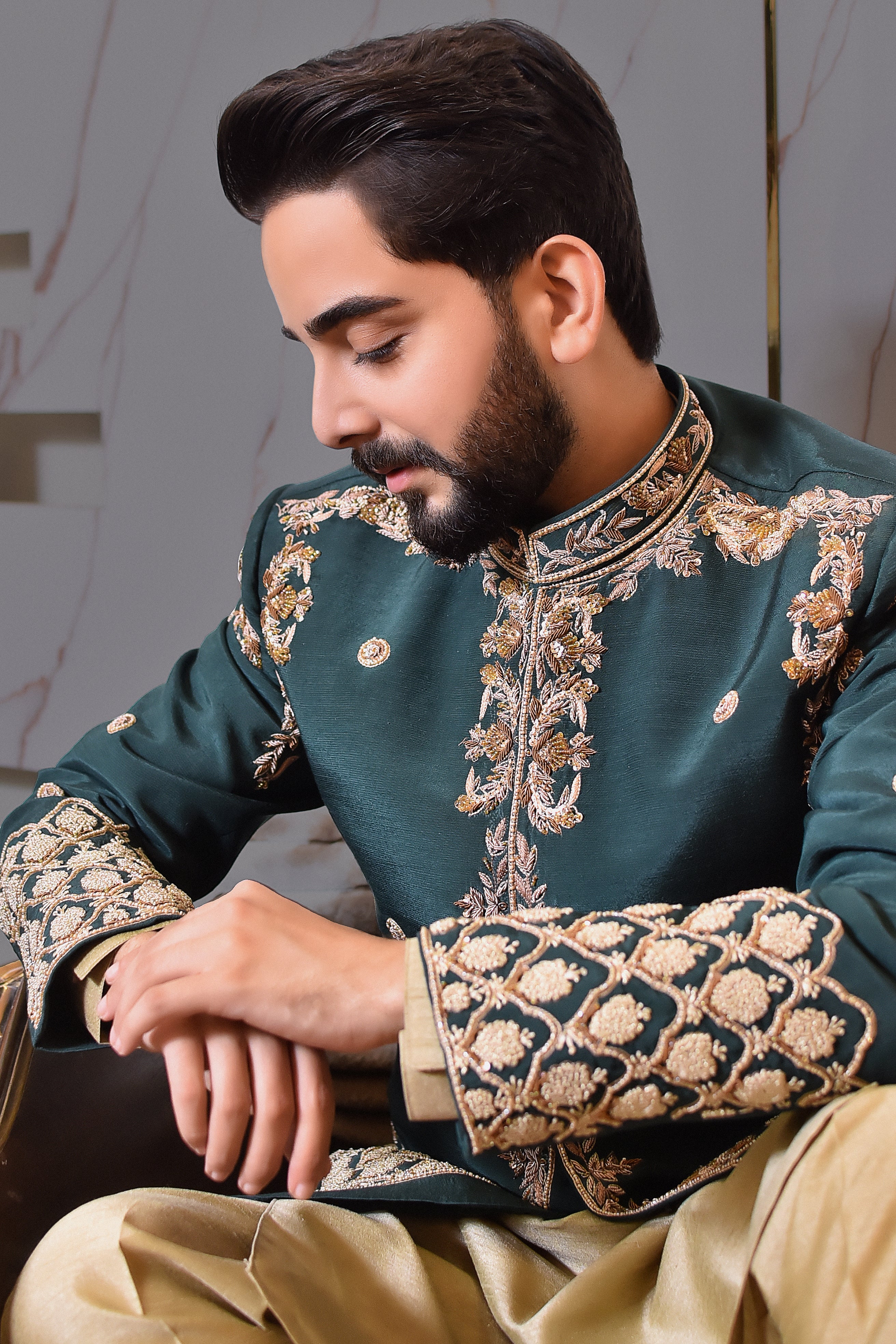 Emerald Green Prince Coat