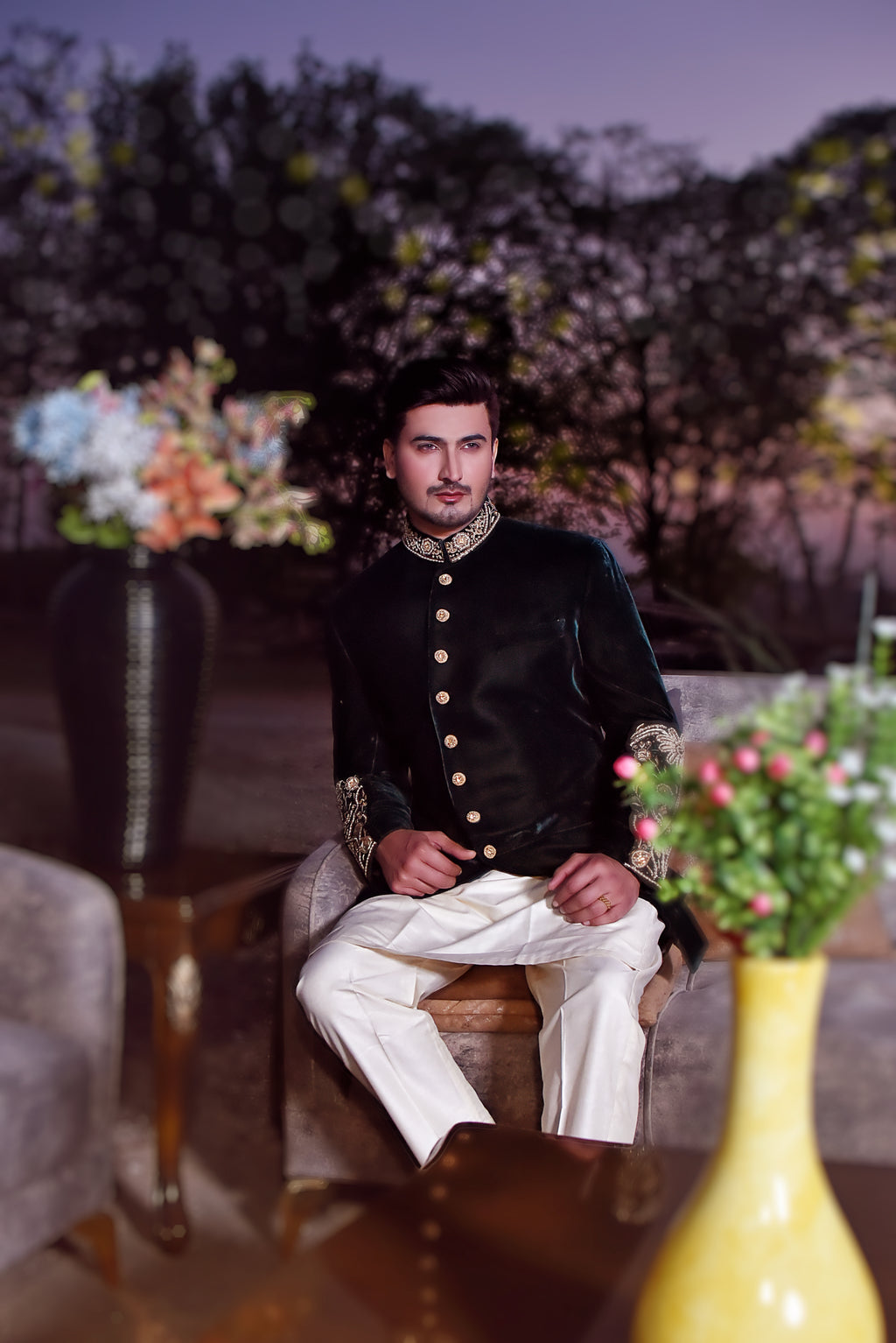 Deep Emerald Sherwani