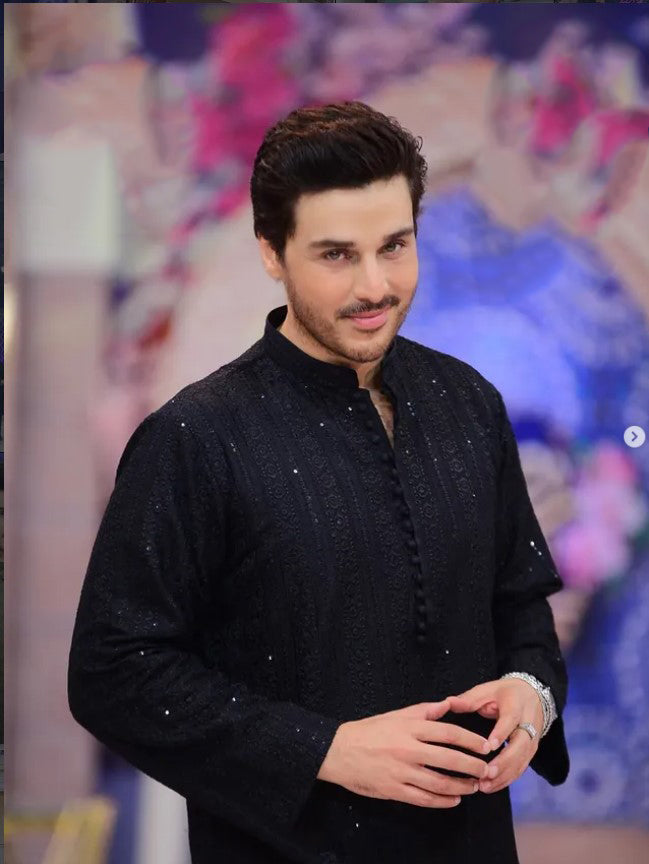 Black Embroided Kurta