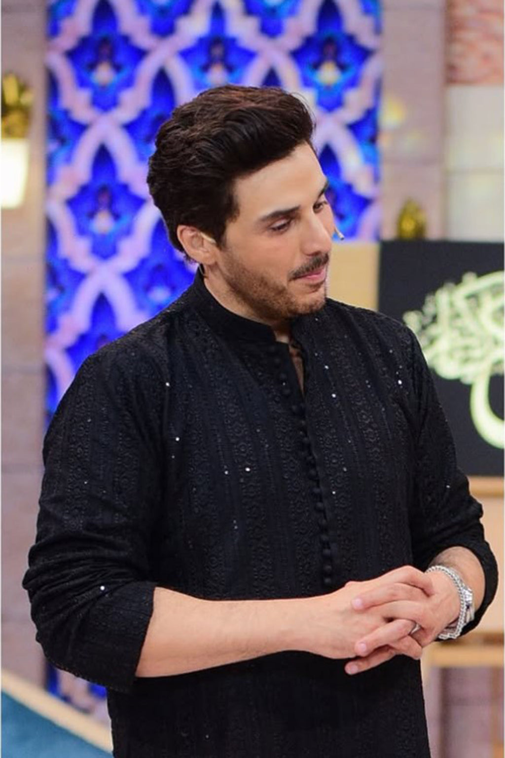 Black Embroided Kurta