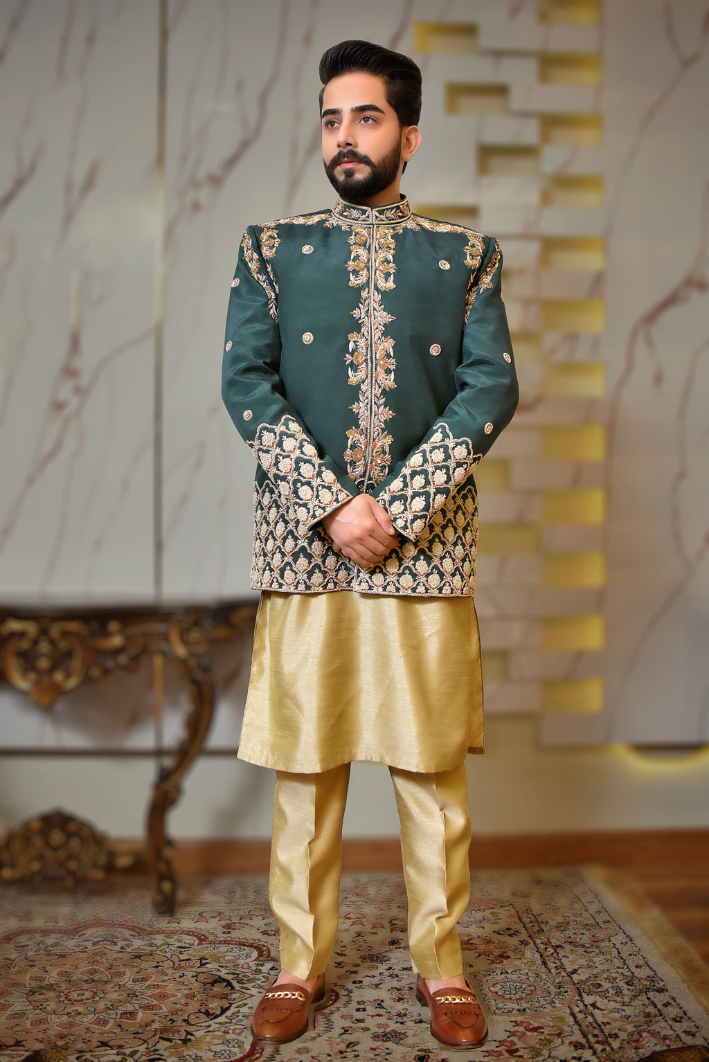 Emerald Green Prince Coat