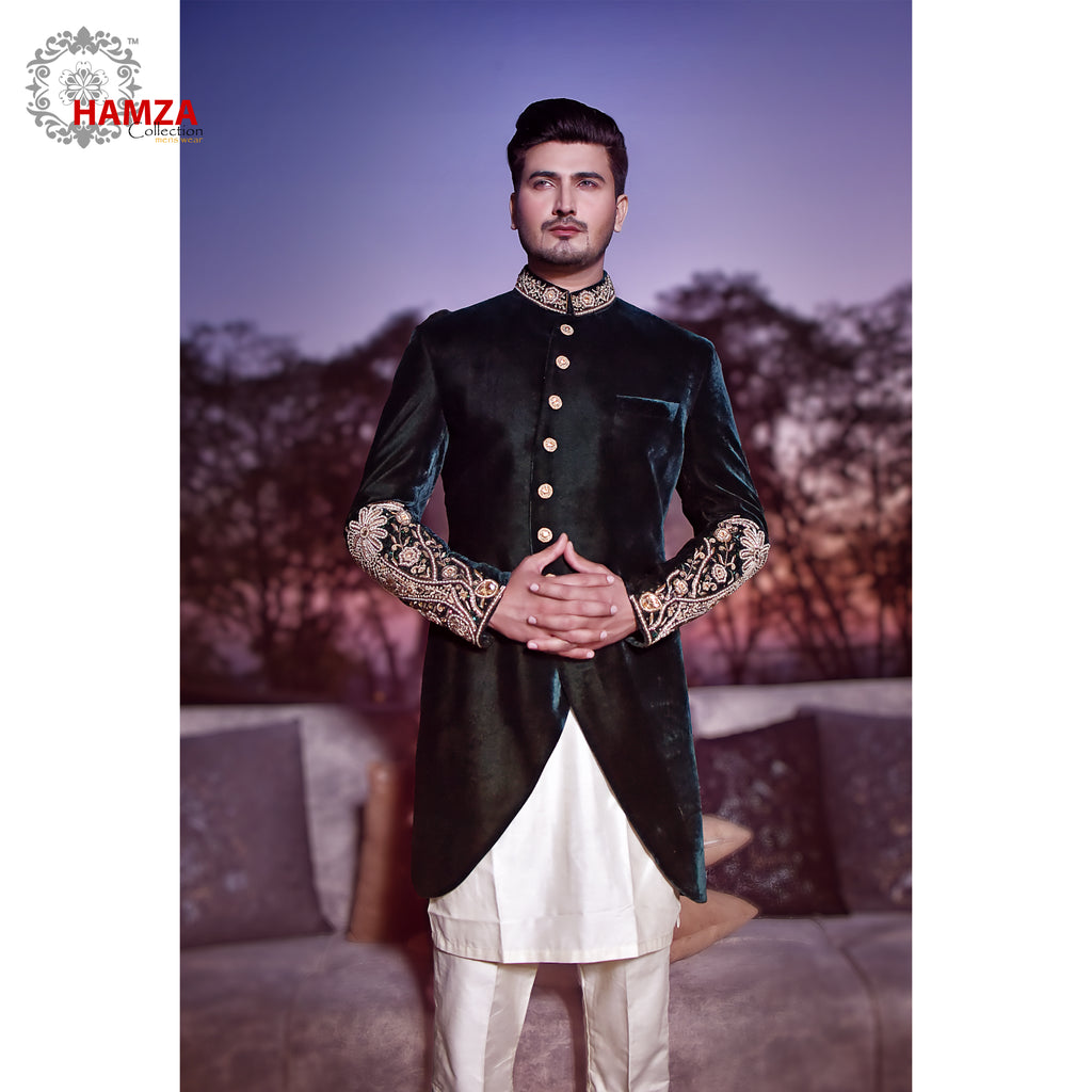 Deep Emerald Sherwani