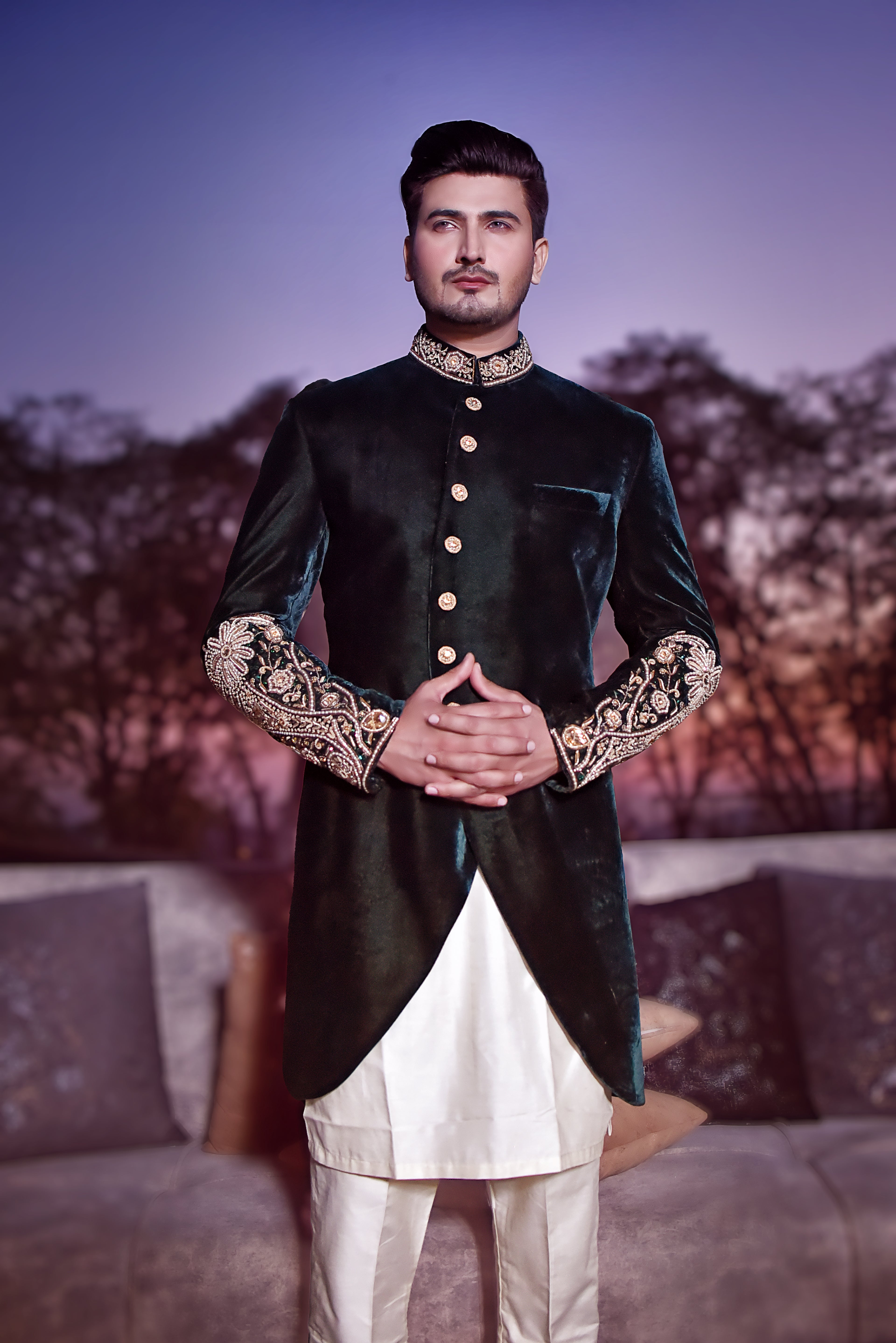 Deep Emerald Sherwani