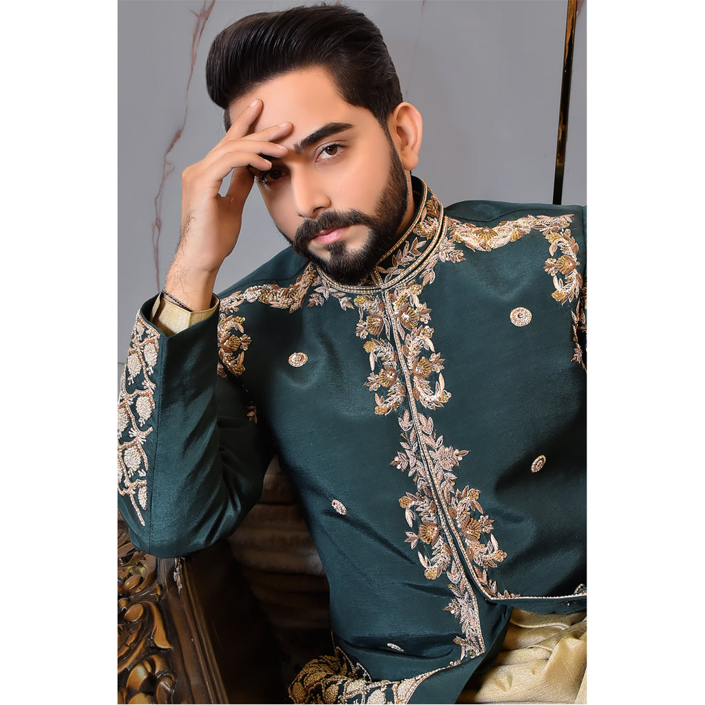 Emerald Green Prince Coat