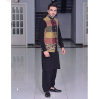Block Patterened Waist Coat