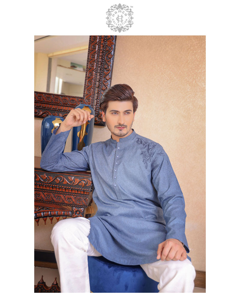 Dusty Blue Kurta Trouser/Shalwar
