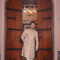 Masoori Champion Gold Embroidered Sherwani