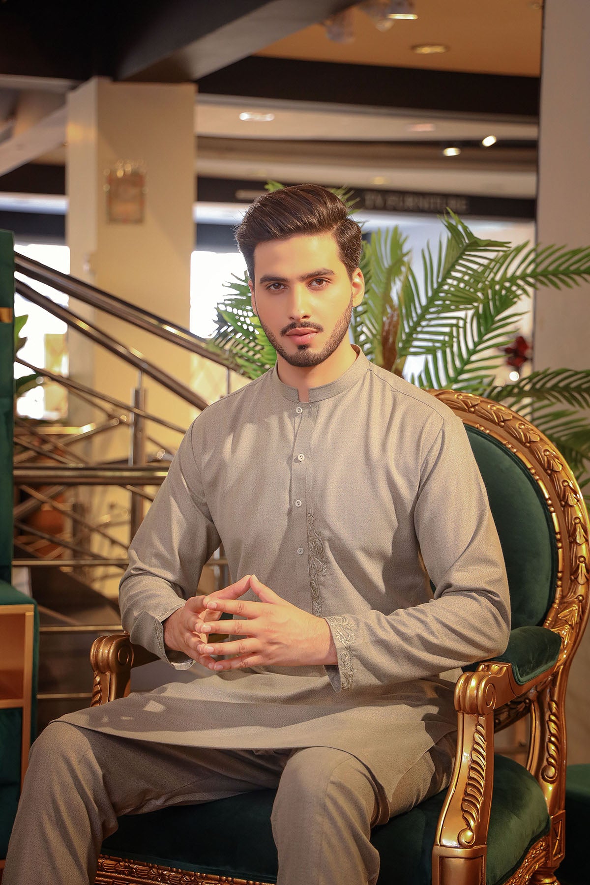 Taupe Grey Kurta