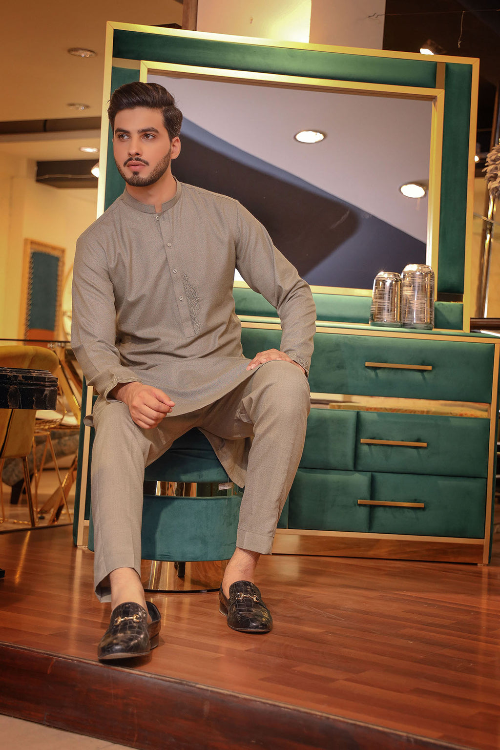 Taupe Grey Kurta