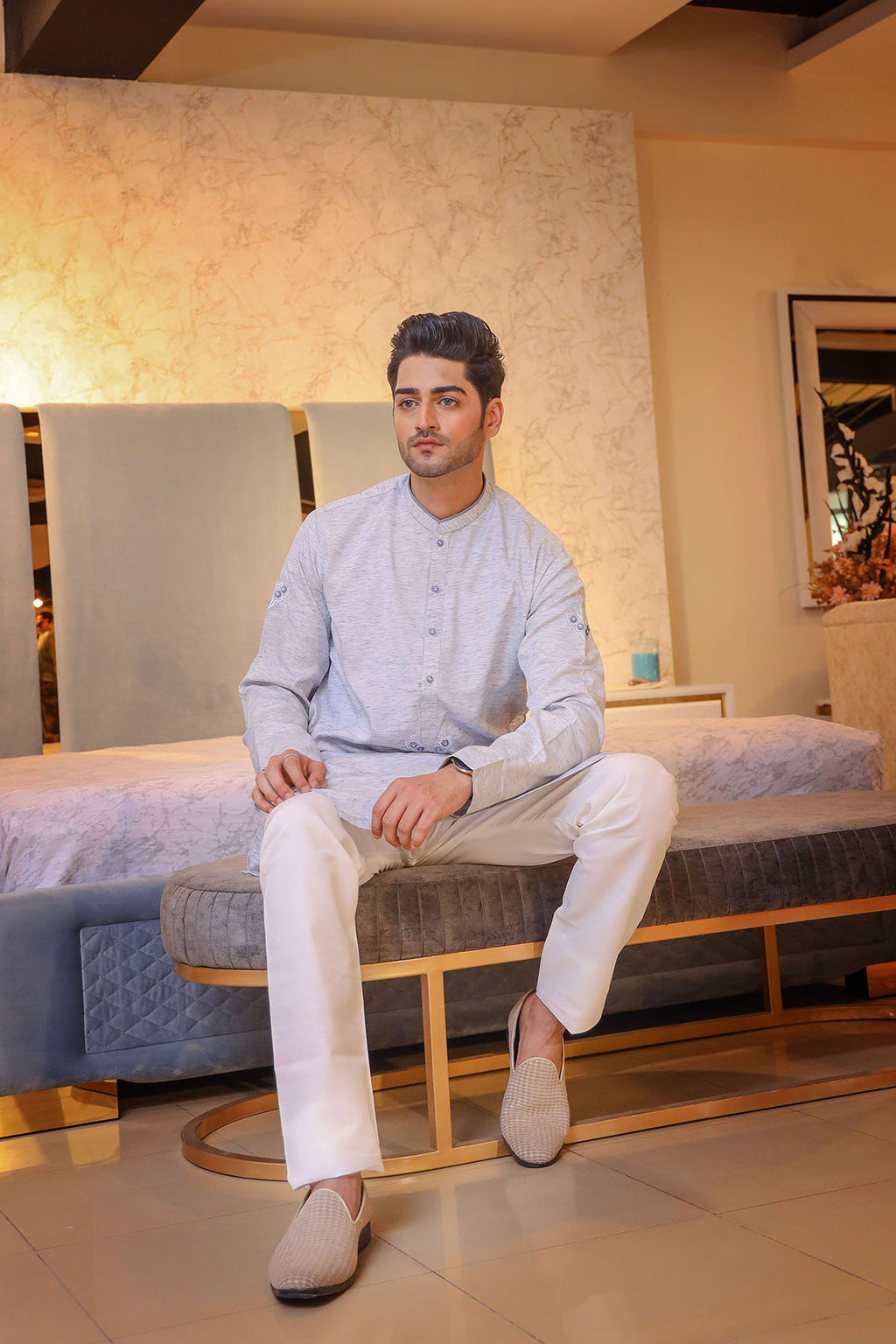 Ice Blue Kurta