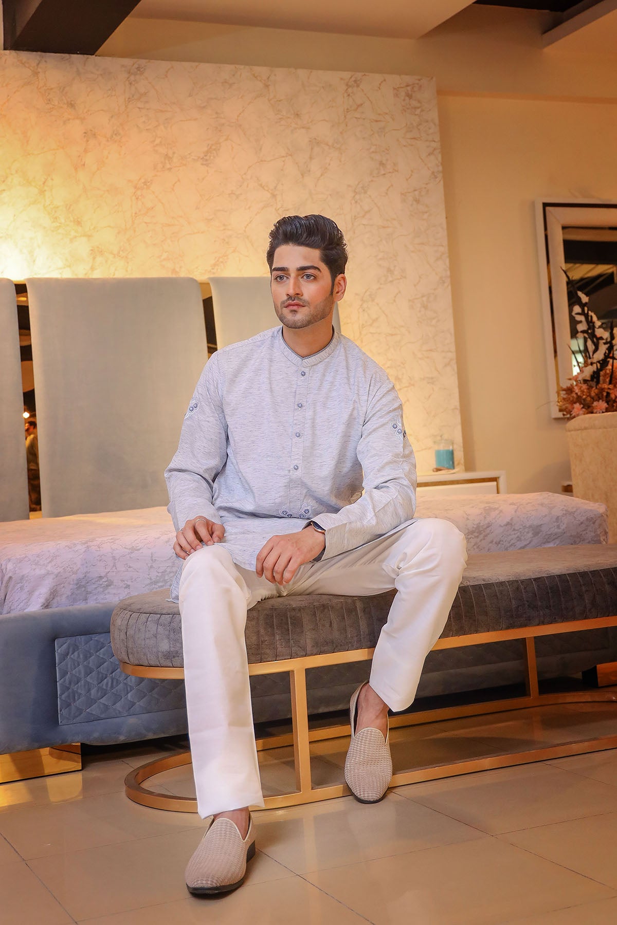 Ice Blue Kurta