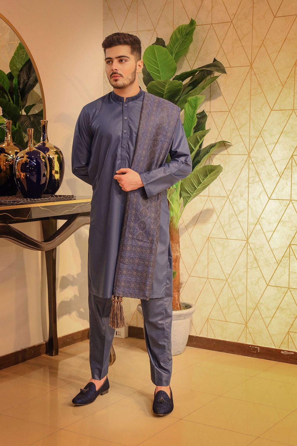 Navy Blue Kurta