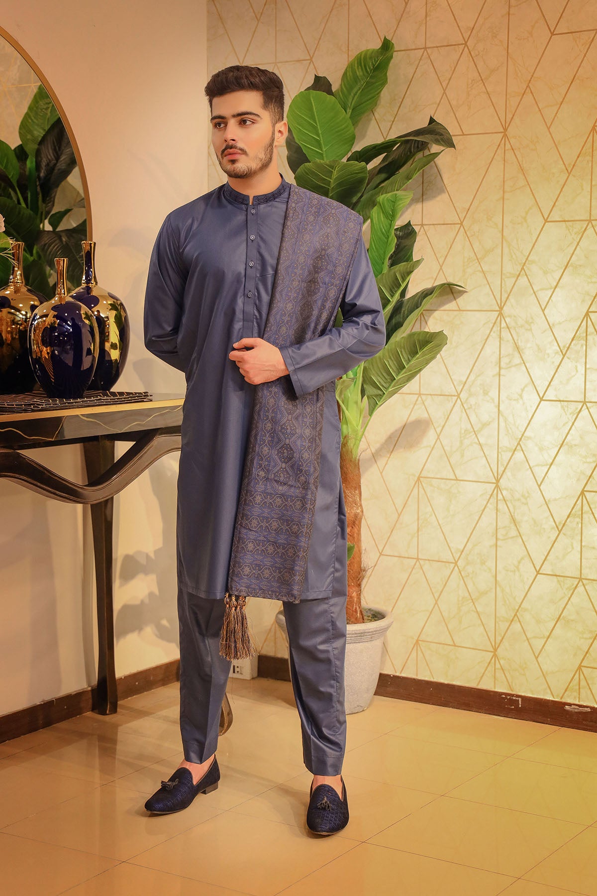 Navy Blue Kurta