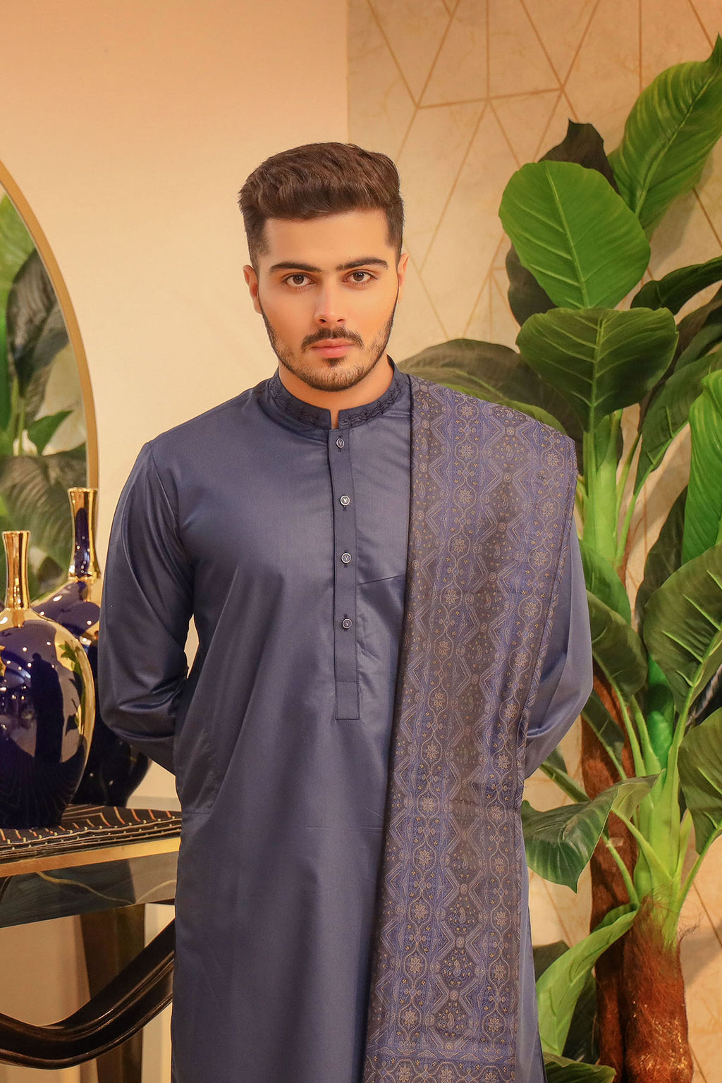 Navy Blue Kurta
