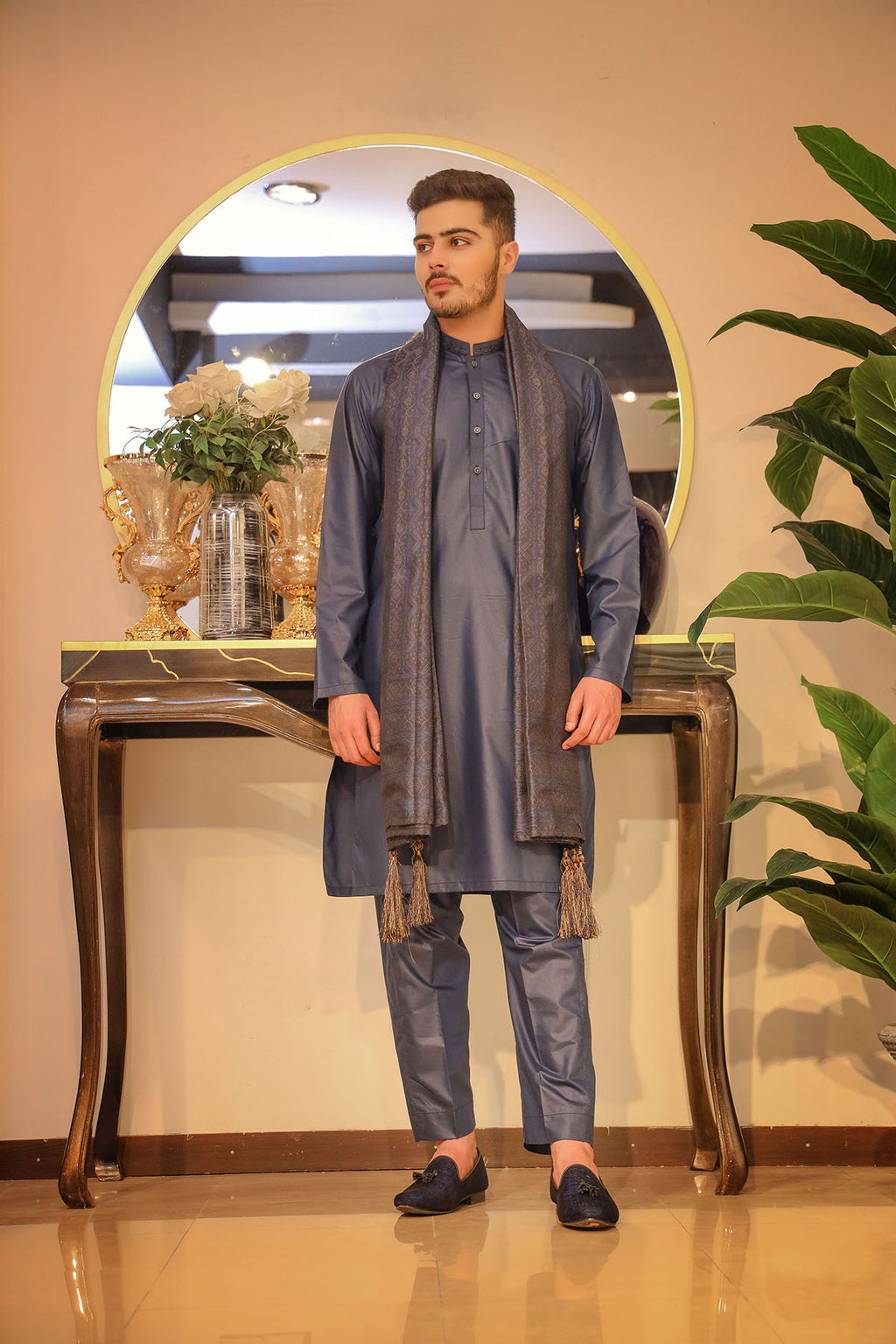 Navy Blue Kurta