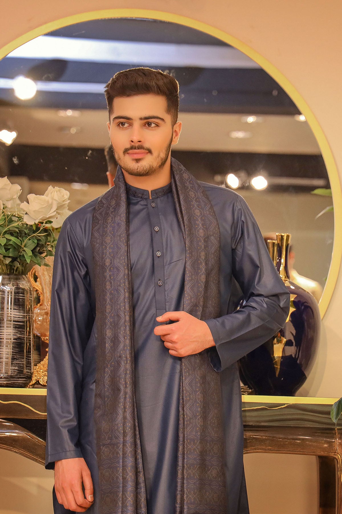 Navy Blue Kurta