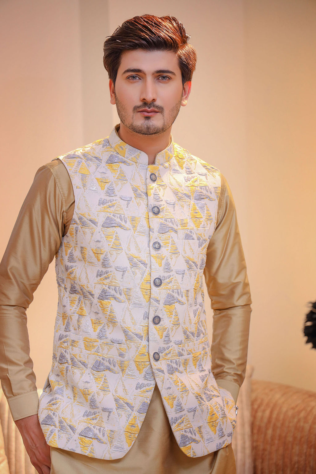 White Quilted Waist Coat