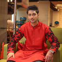 Bright Red Kurta
