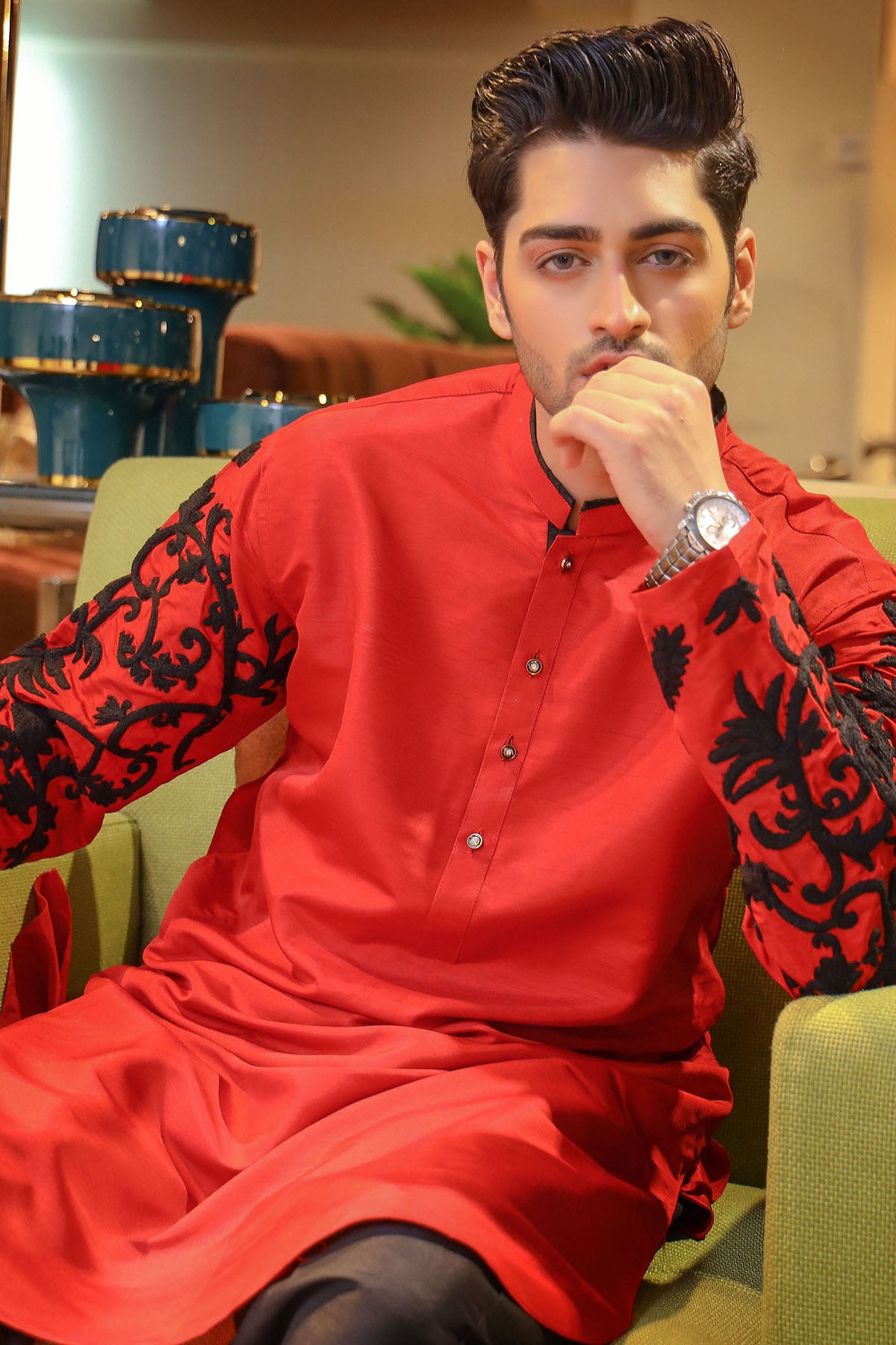 Bright Red Kurta