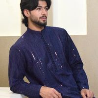 BLUE EMBROIDED KAMEEZ SHALWAR