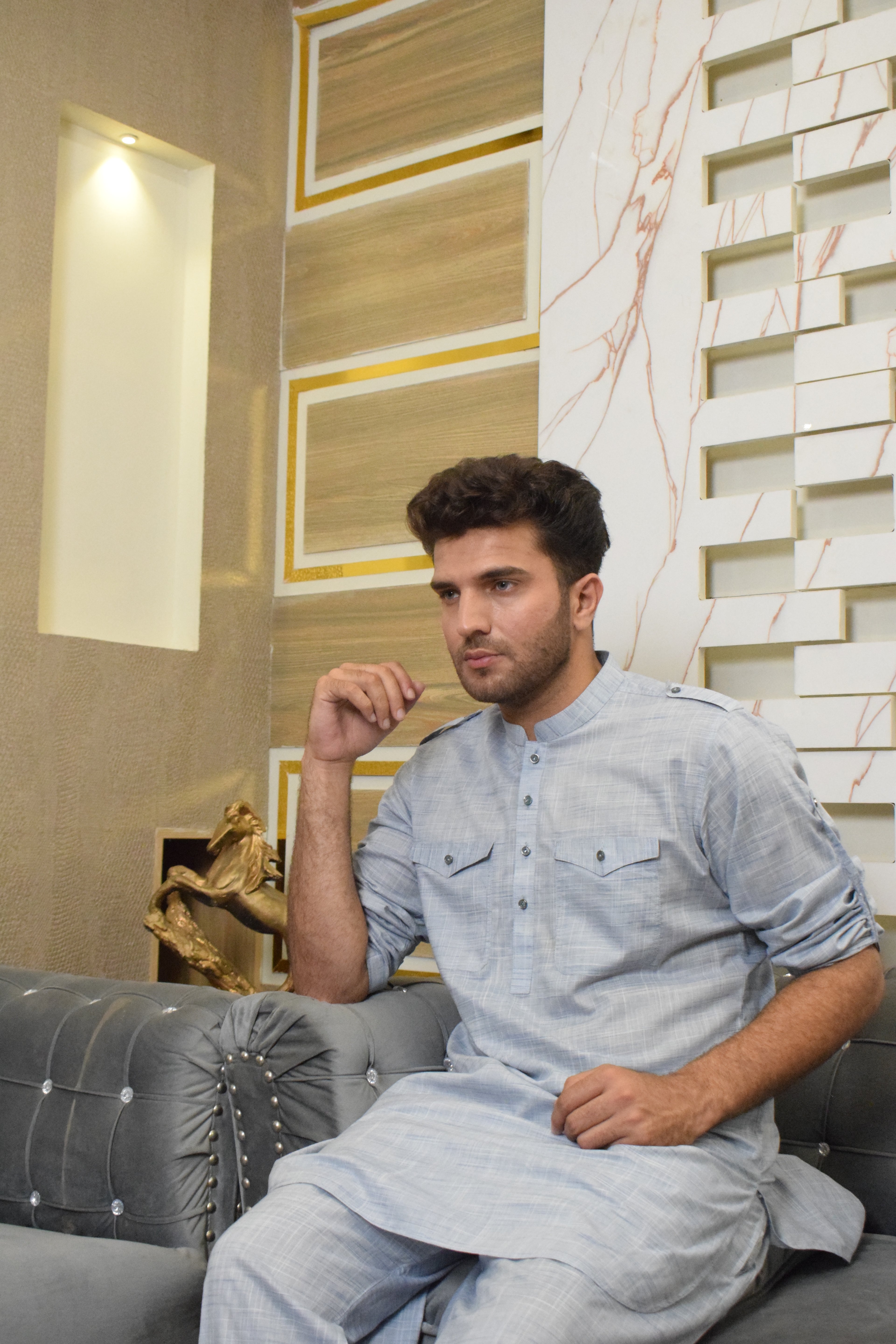 STYLISH BLUE SHALWAR KAMEEZ