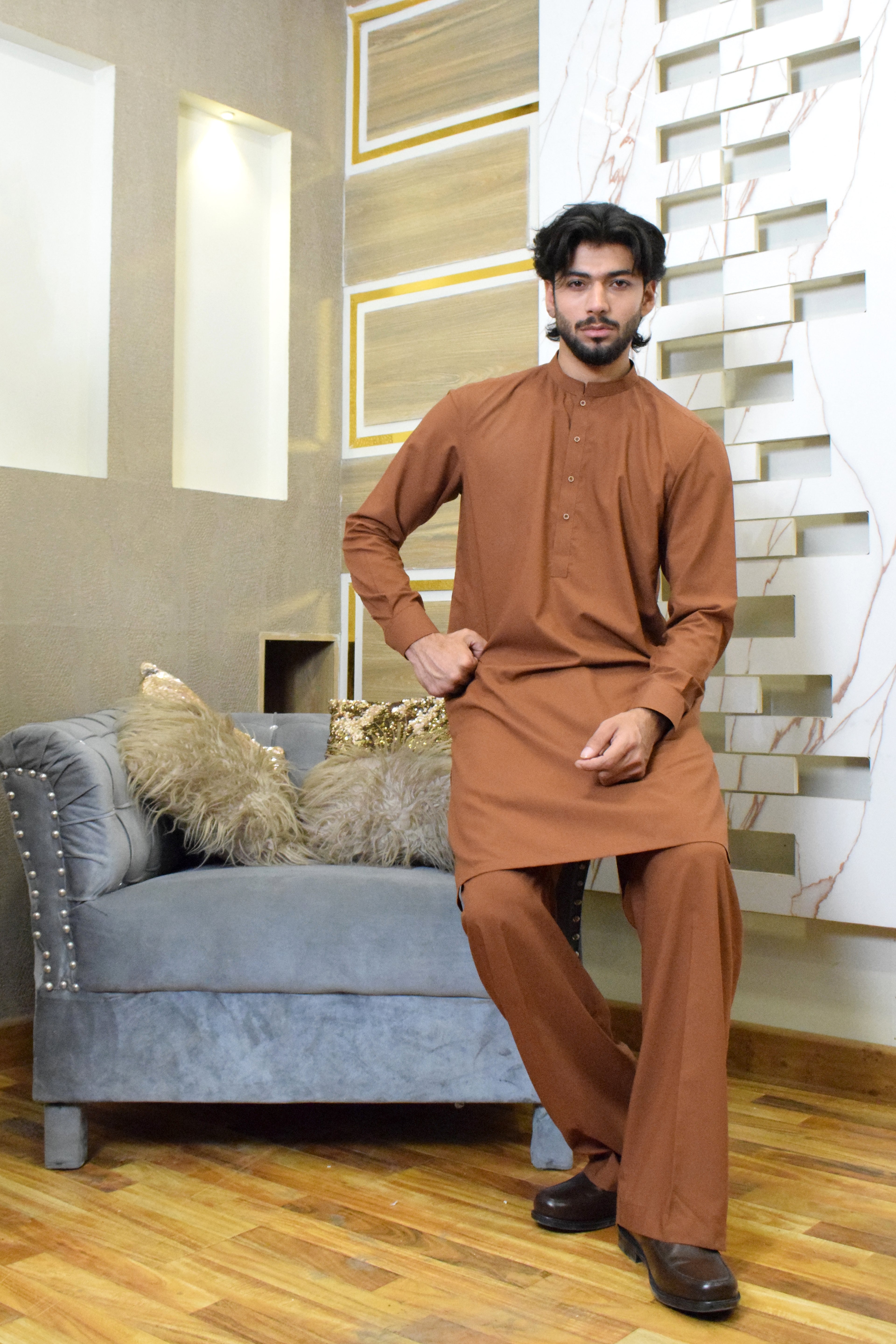 MUSTARD KAMEEZ SHALWAR