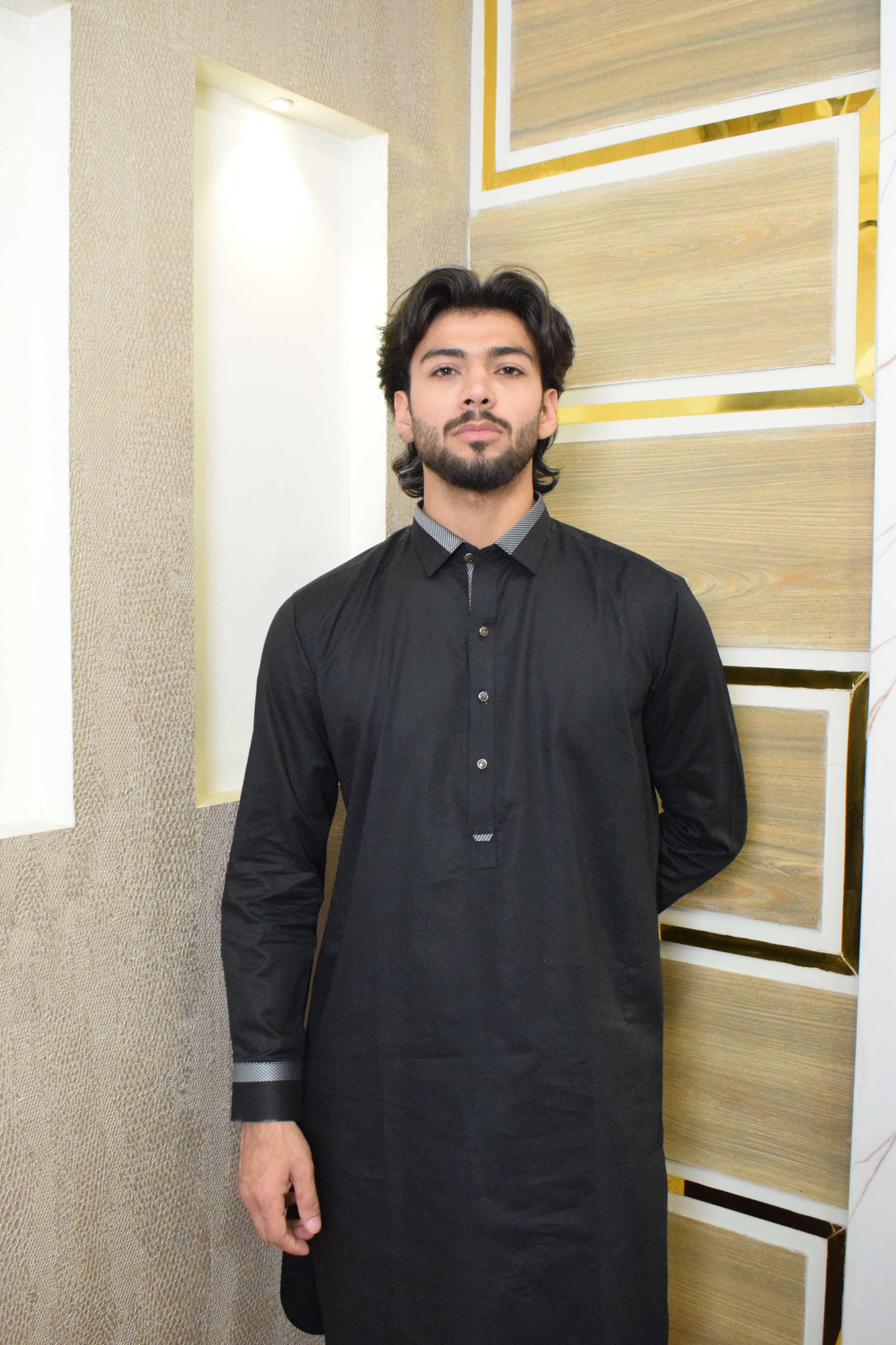 BLACK PATTI KAMEEZ SHALWAR