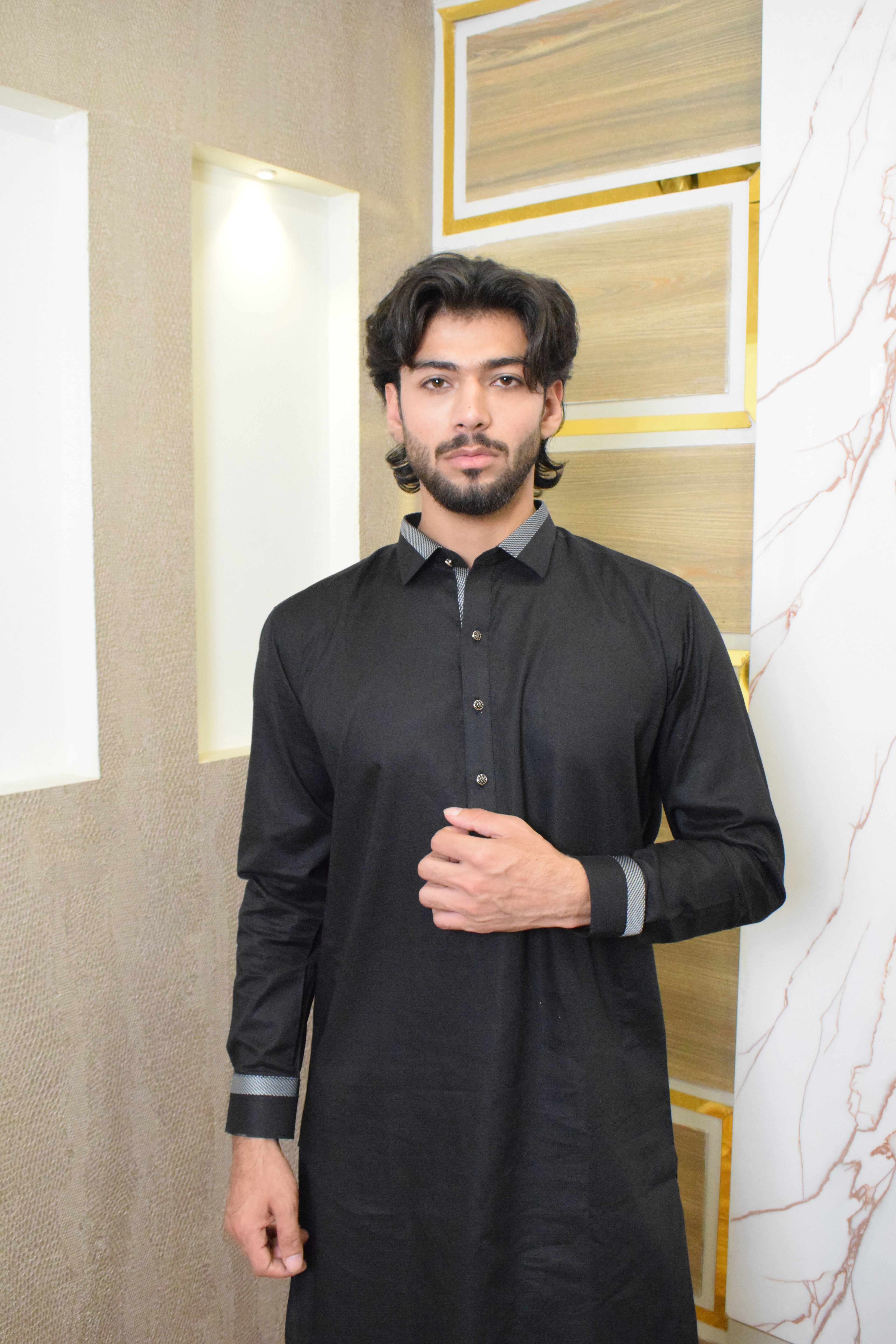 BLACK PATTI KAMEEZ SHALWAR