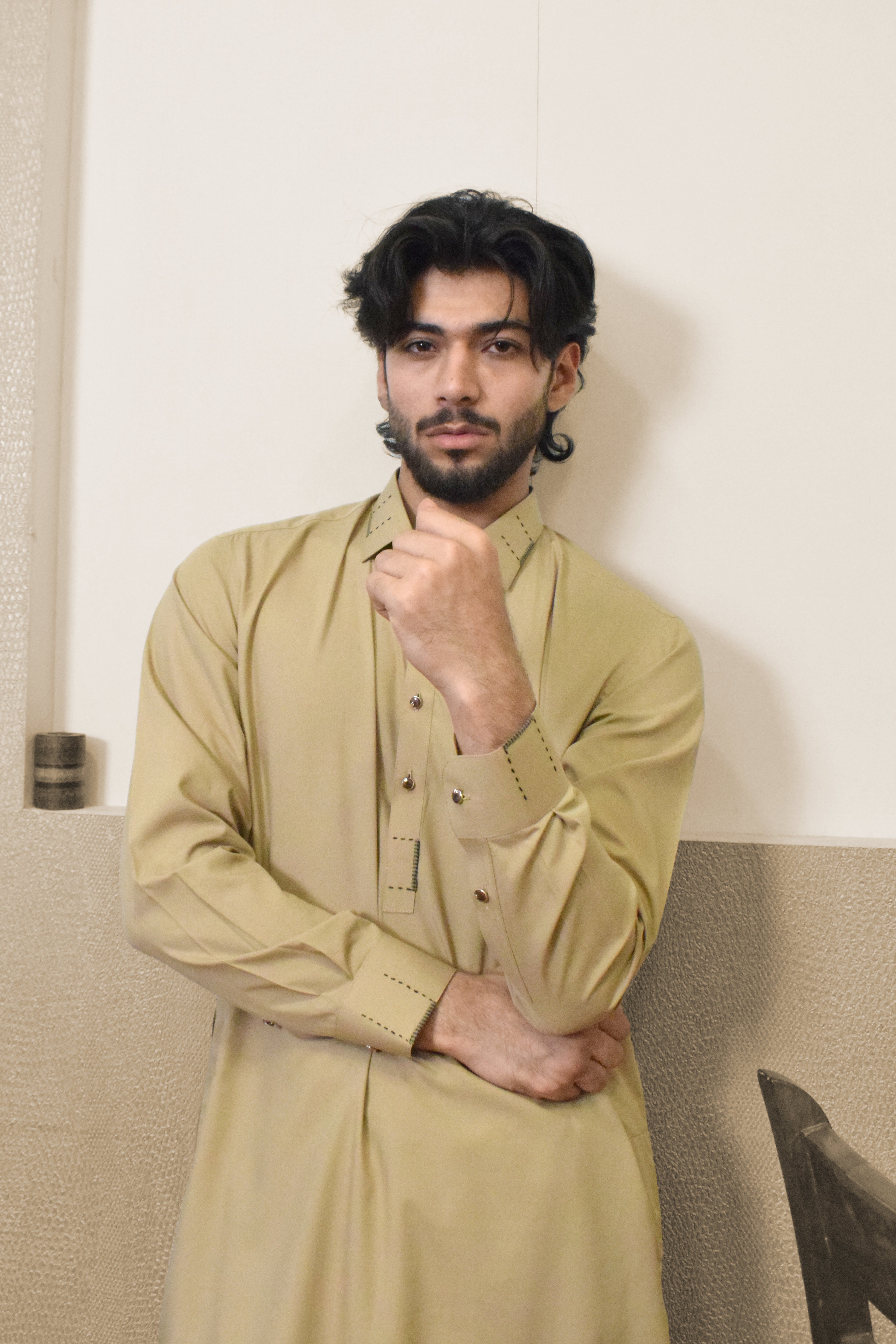 BEIGE KAMEEZ SHALWAR