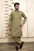 MUSTAED BROWN KAMEEZ SHALWAR