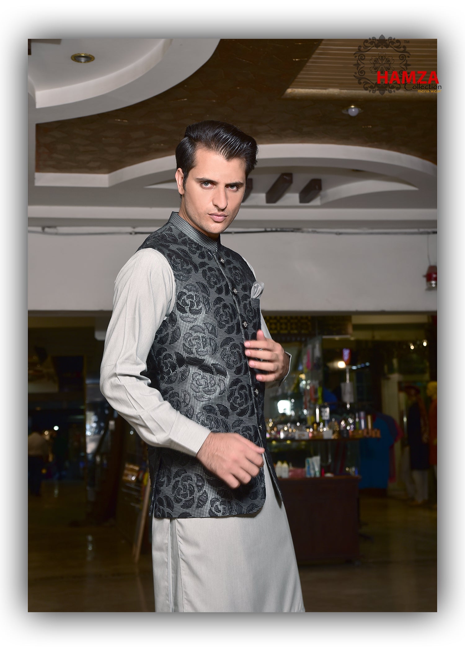 Rose Grid Waist Coat
