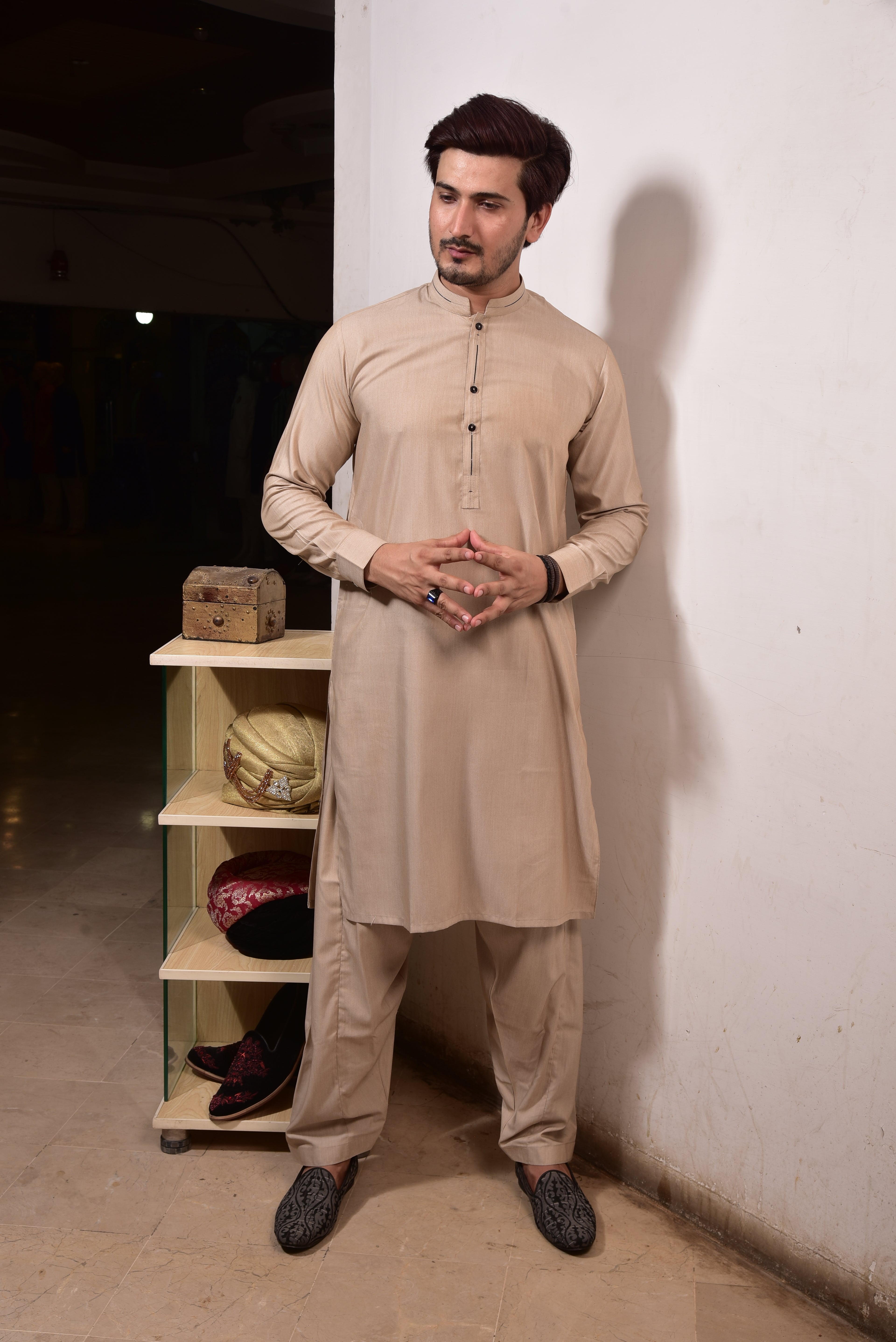Beige Gold Kurta Shalwar