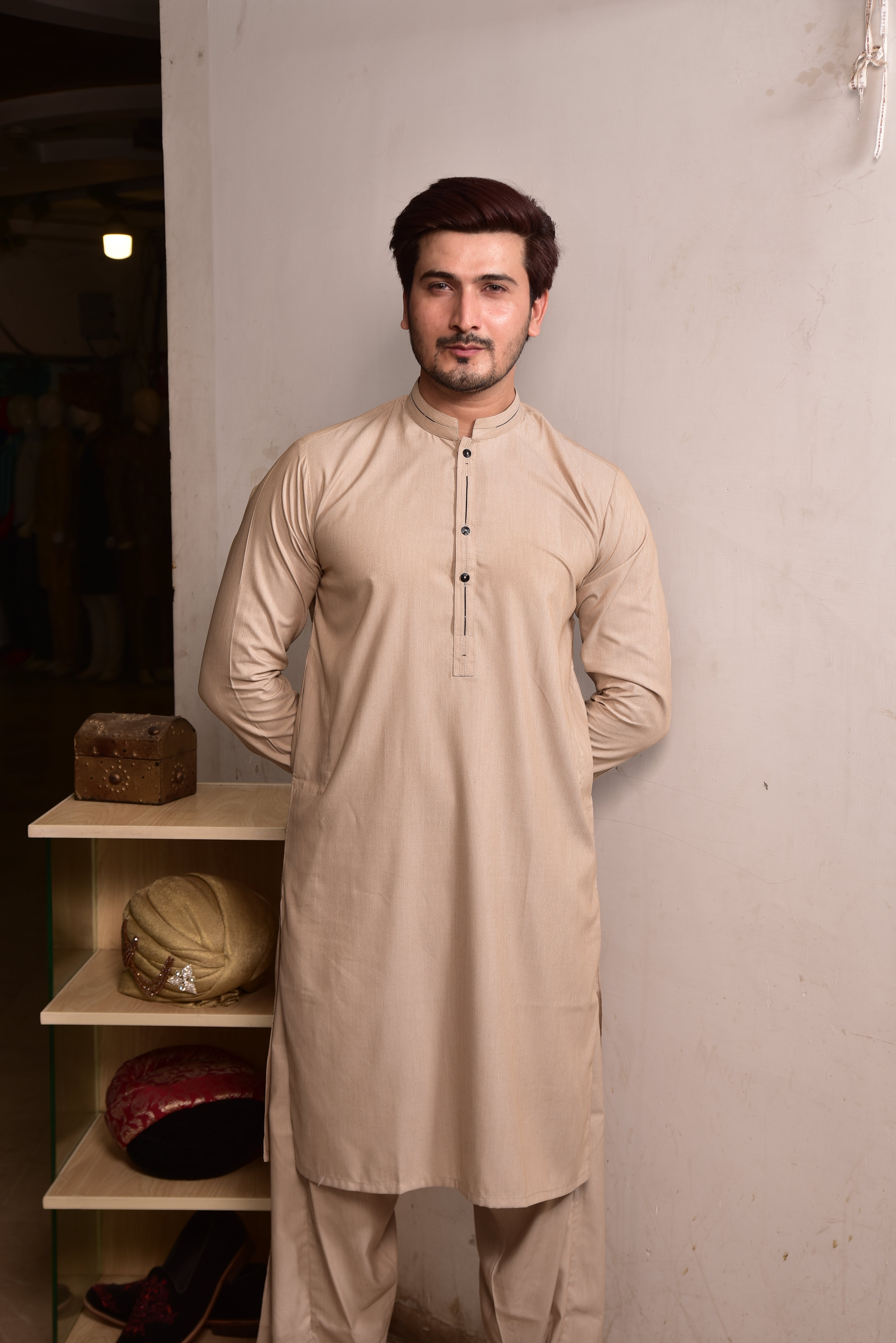 Beige Gold Kurta Shalwar