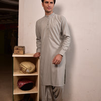 Light Grey/Sliver Kurta Trousers/Shalwar
