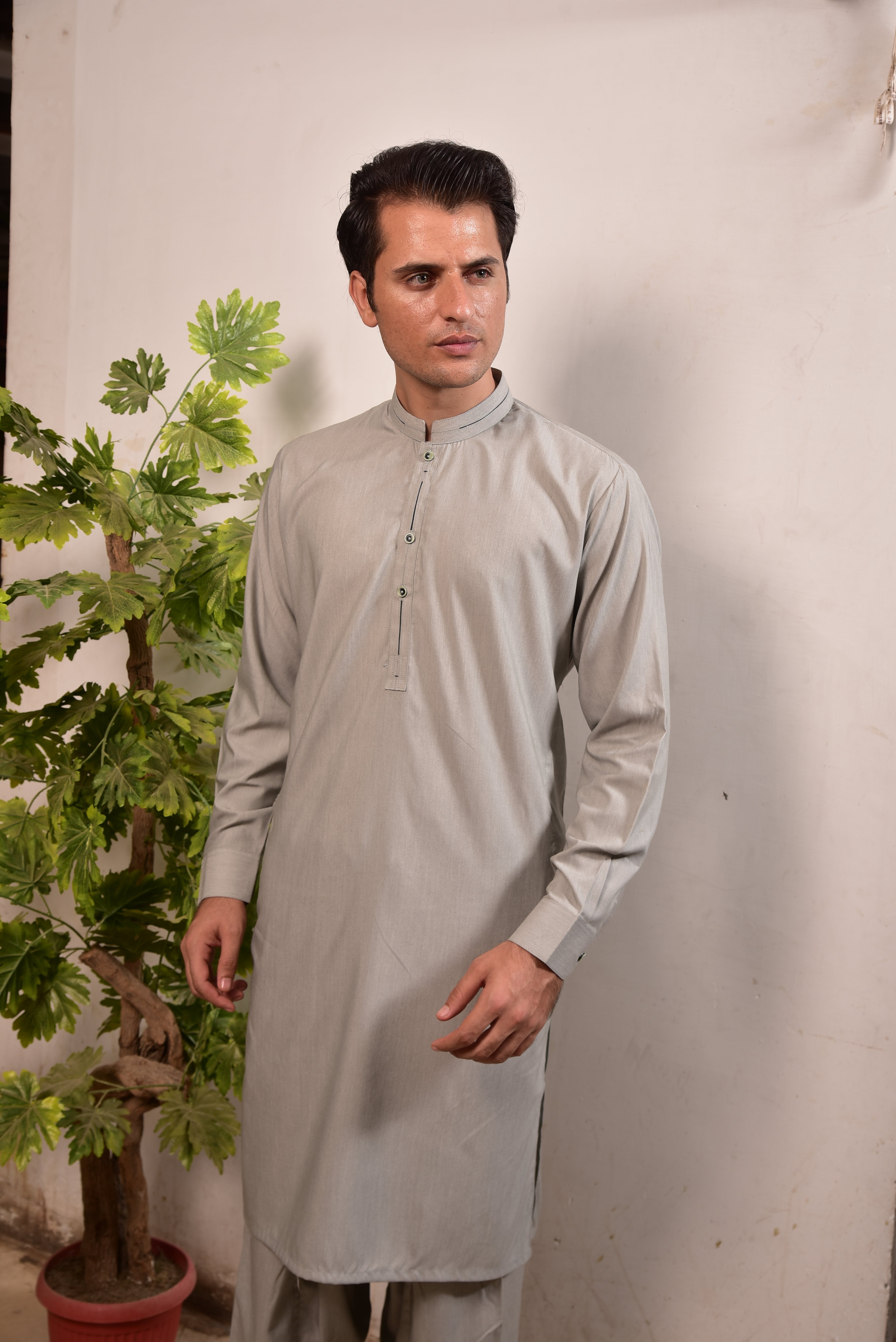 Light Grey/Sliver Kurta Trousers/Shalwar