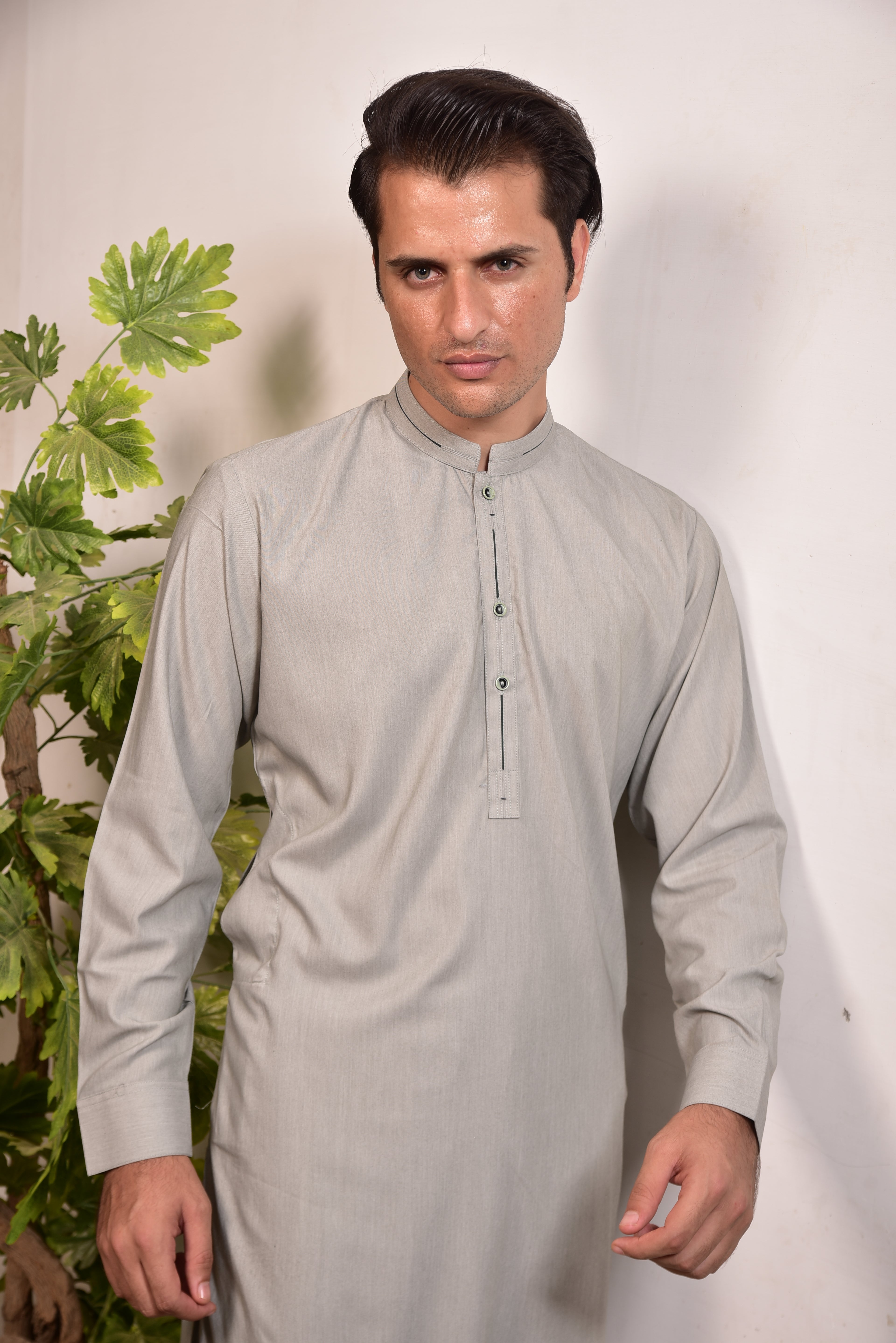Light Grey/Sliver Kurta Trousers/Shalwar