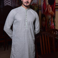 Light Grey Kurta Trousers/Shalwar