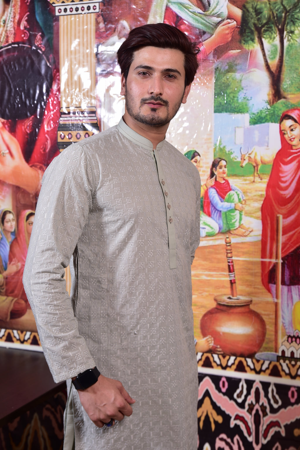 Light Grey Kurta Trousers/Shalwar