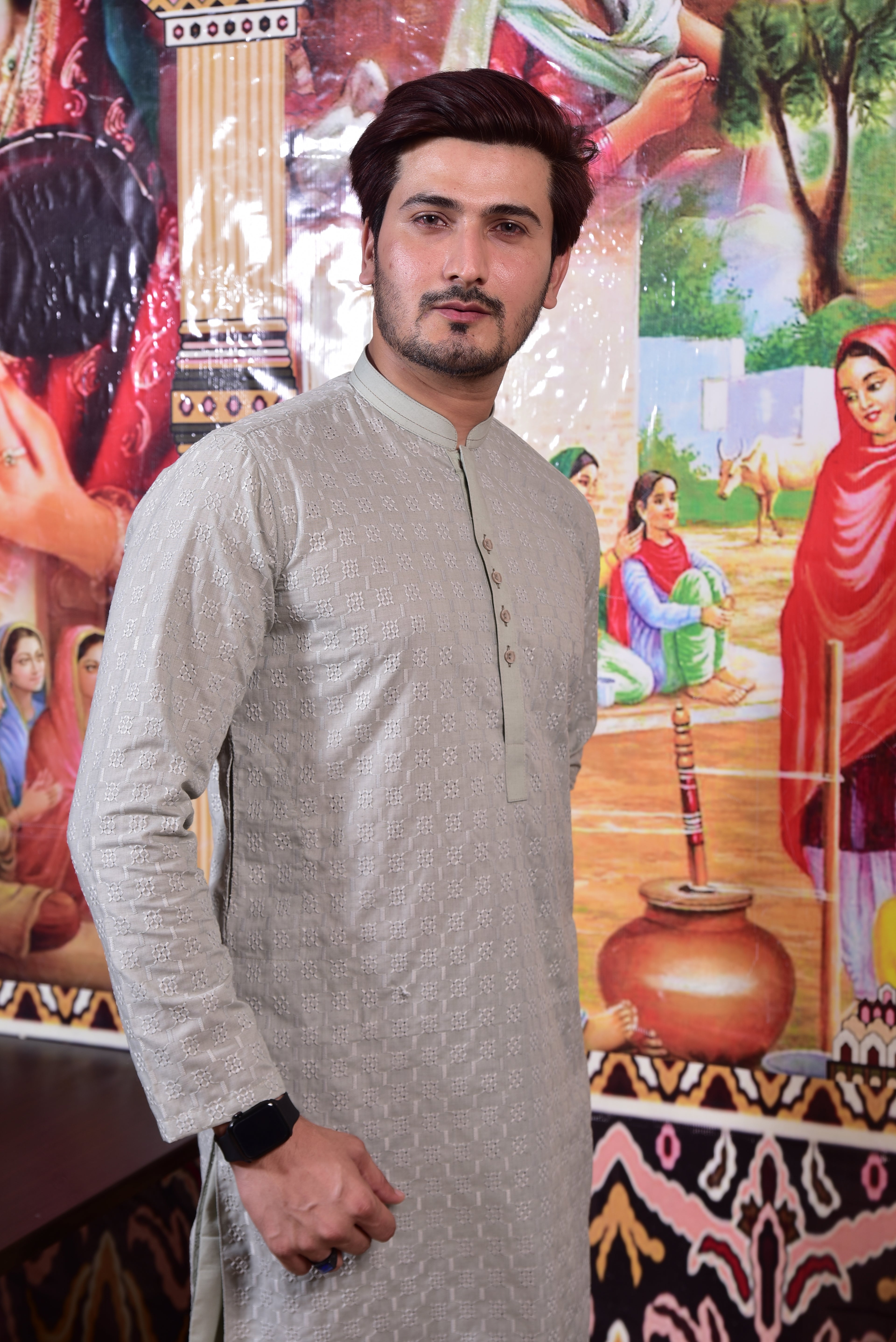 Light Grey Kurta Trousers/Shalwar