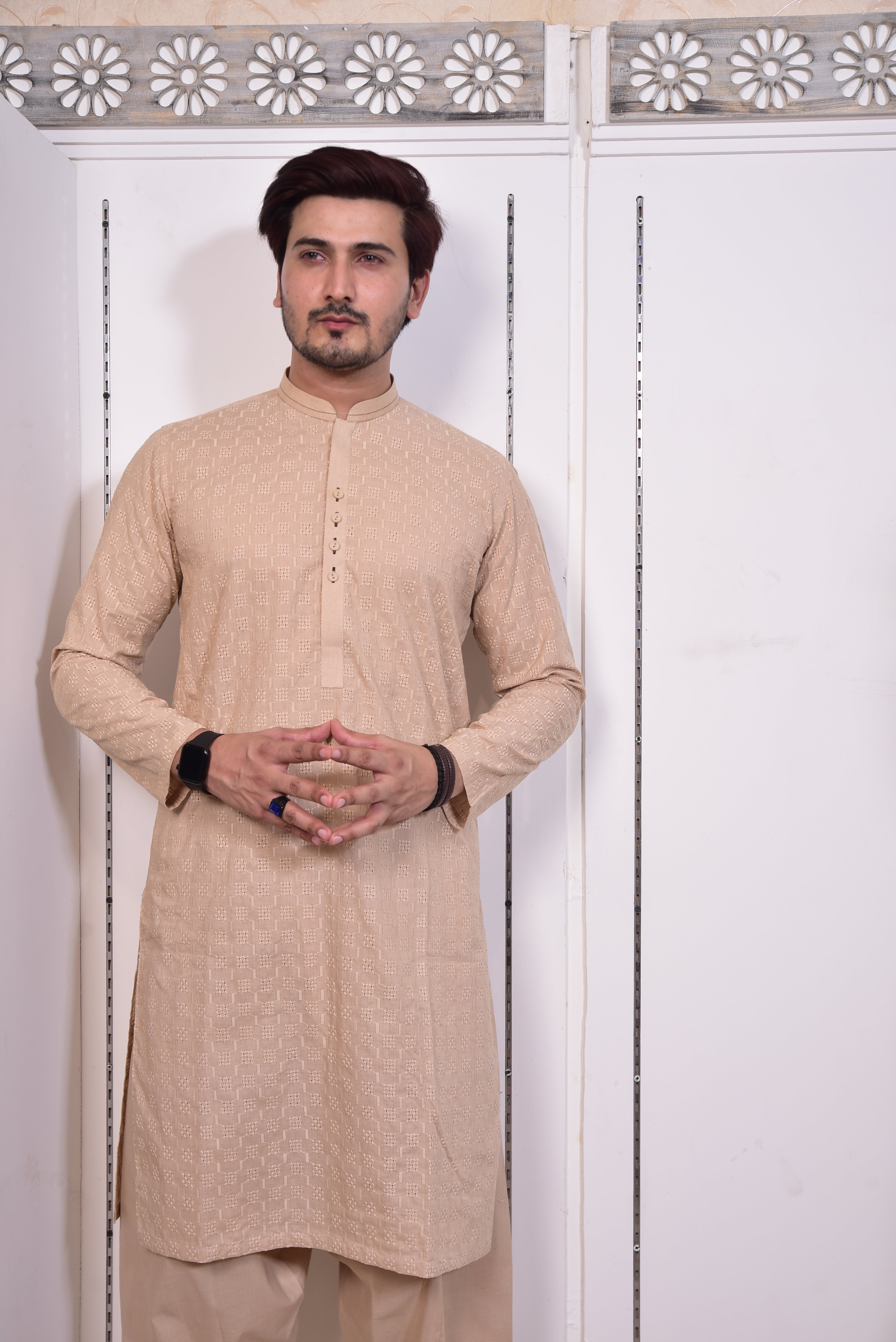 Cream Kurta Trouser