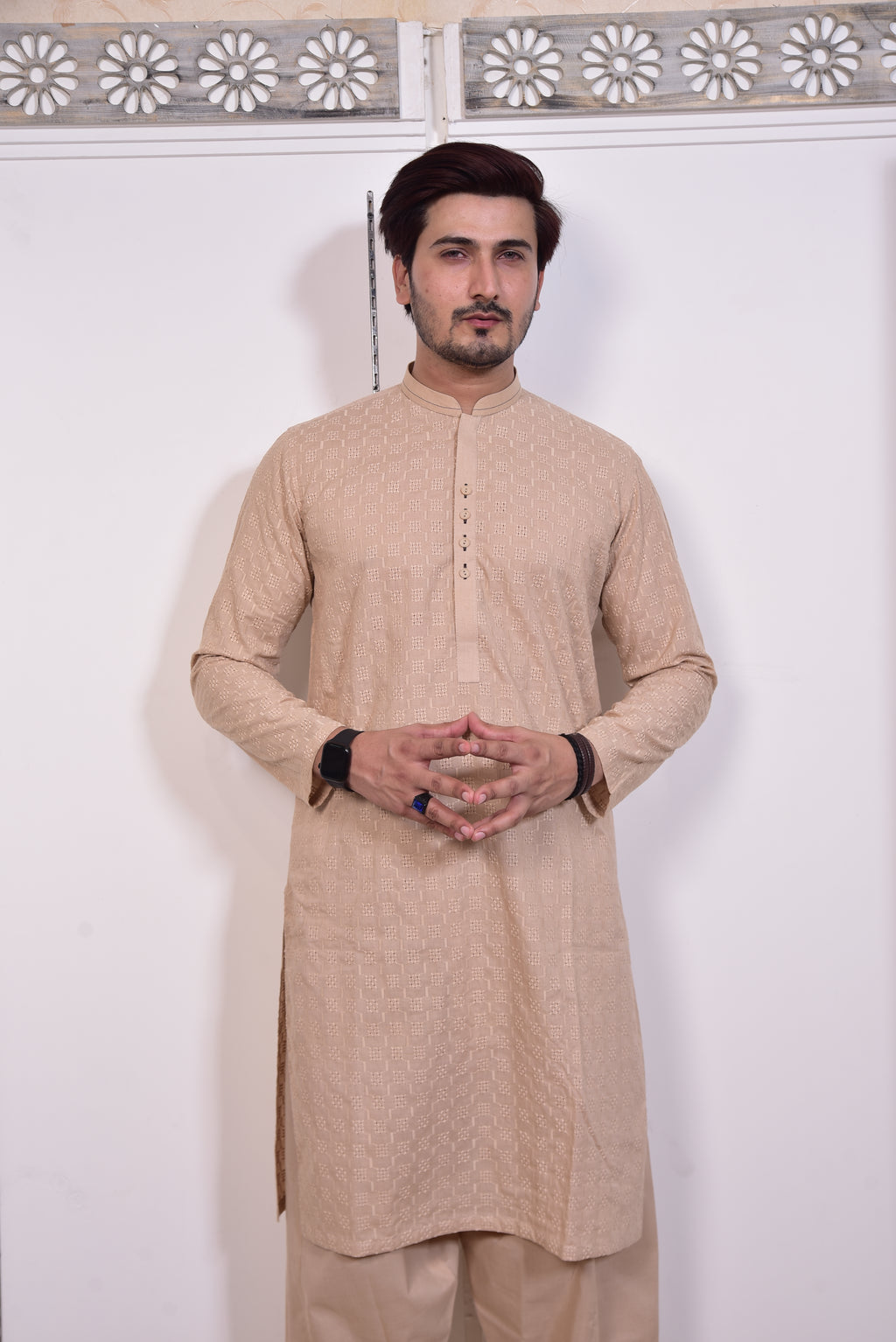Cream Kurta Trouser