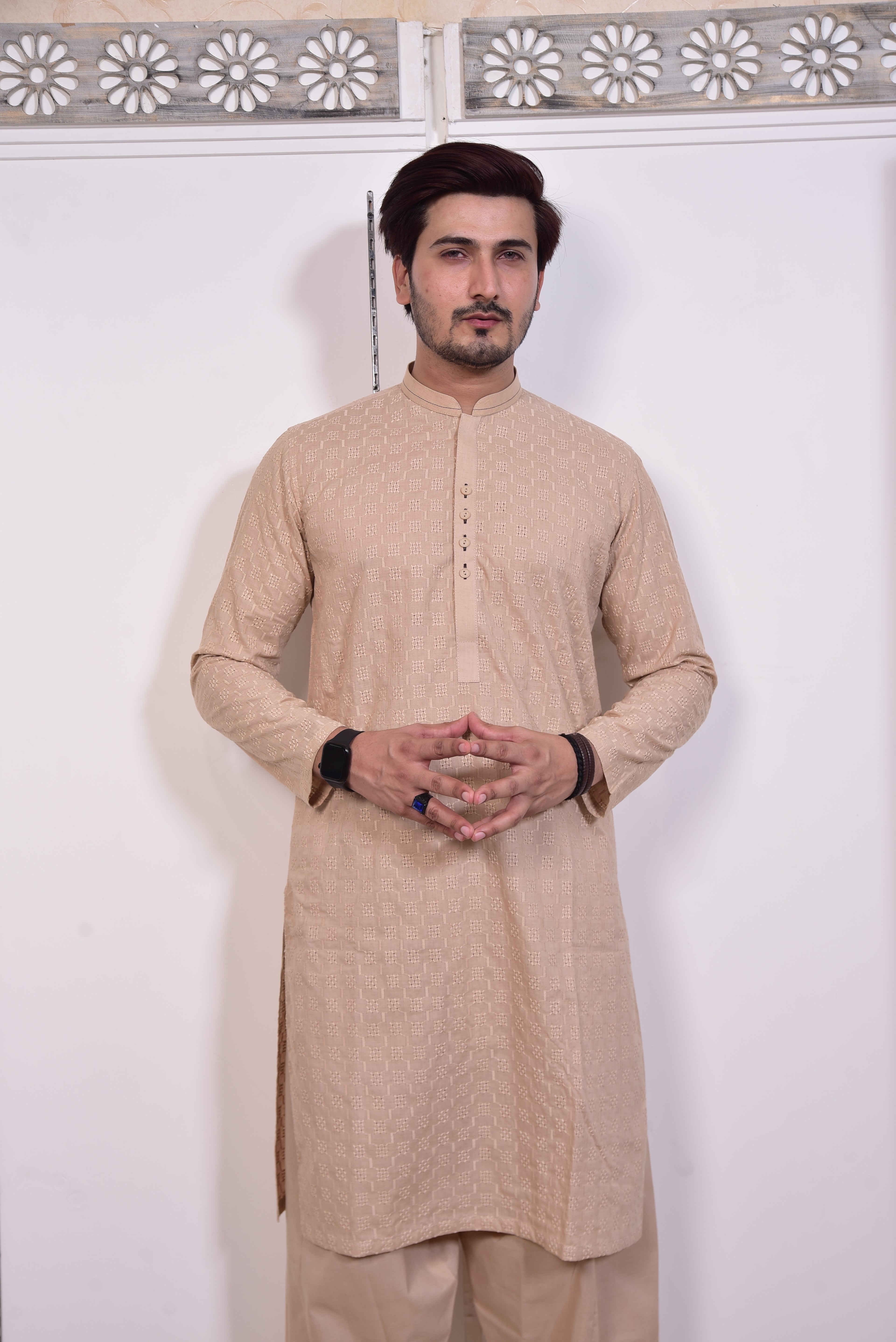 Cream Kurta Trouser