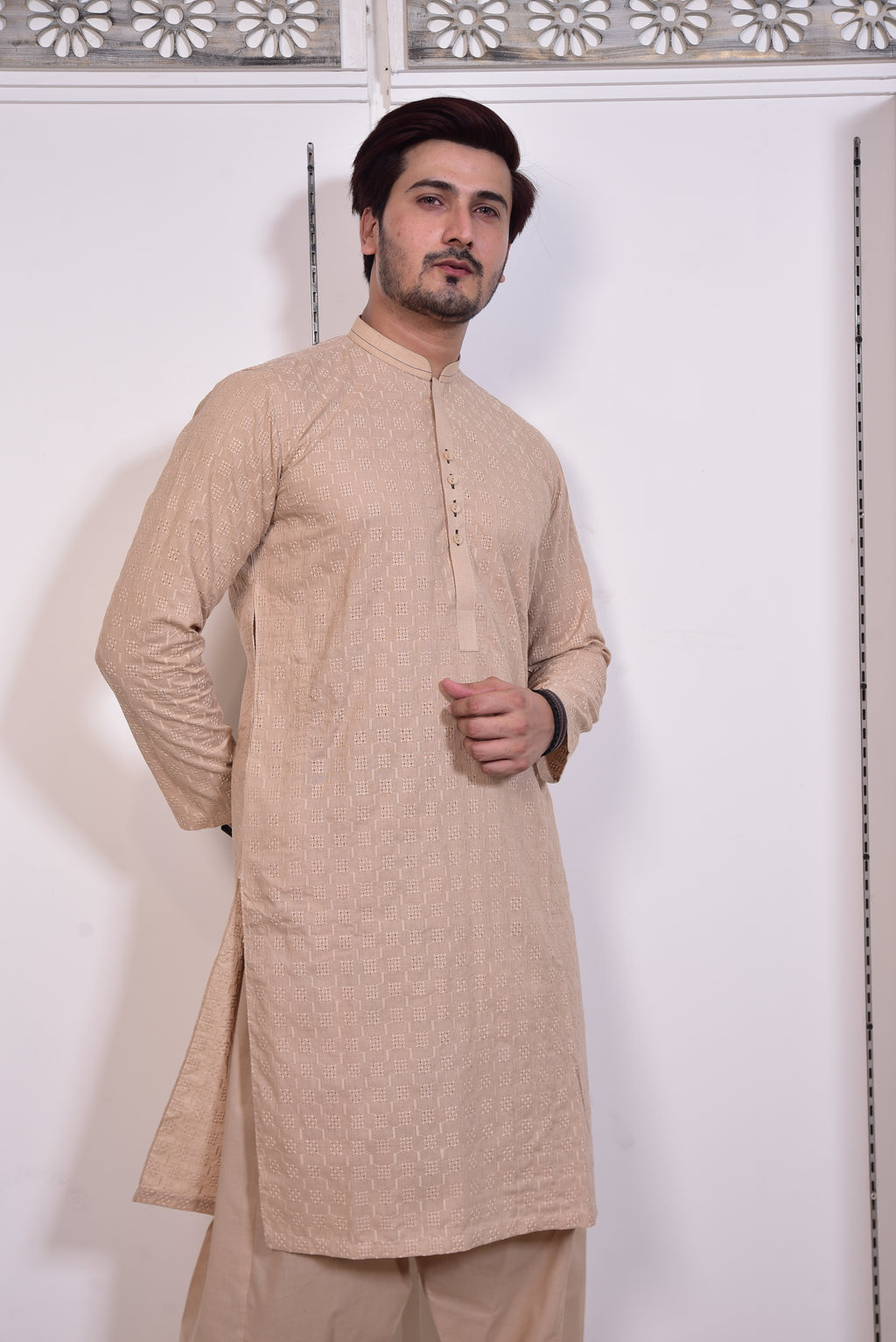 Cream Kurta Trouser