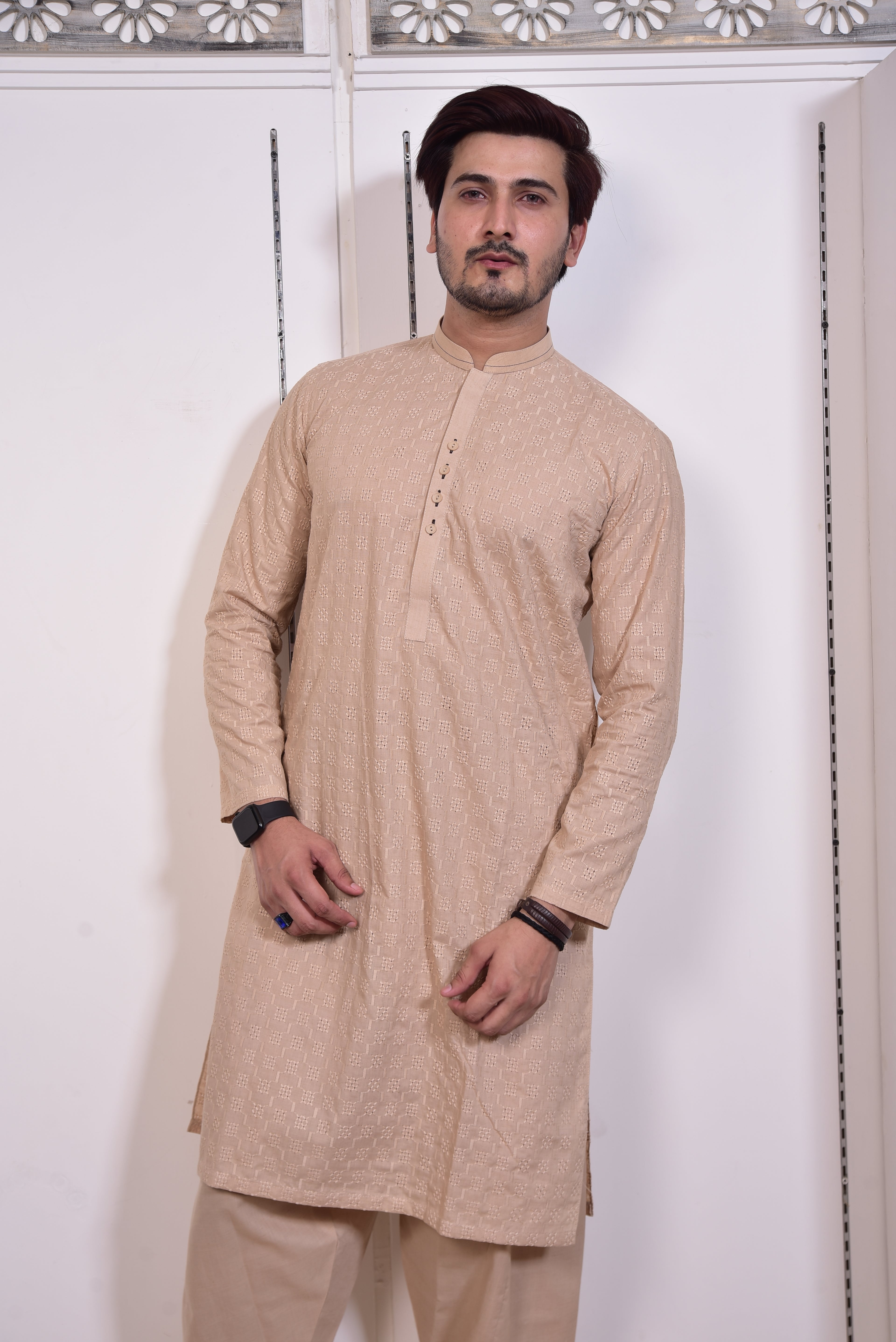 Cream Kurta Trouser