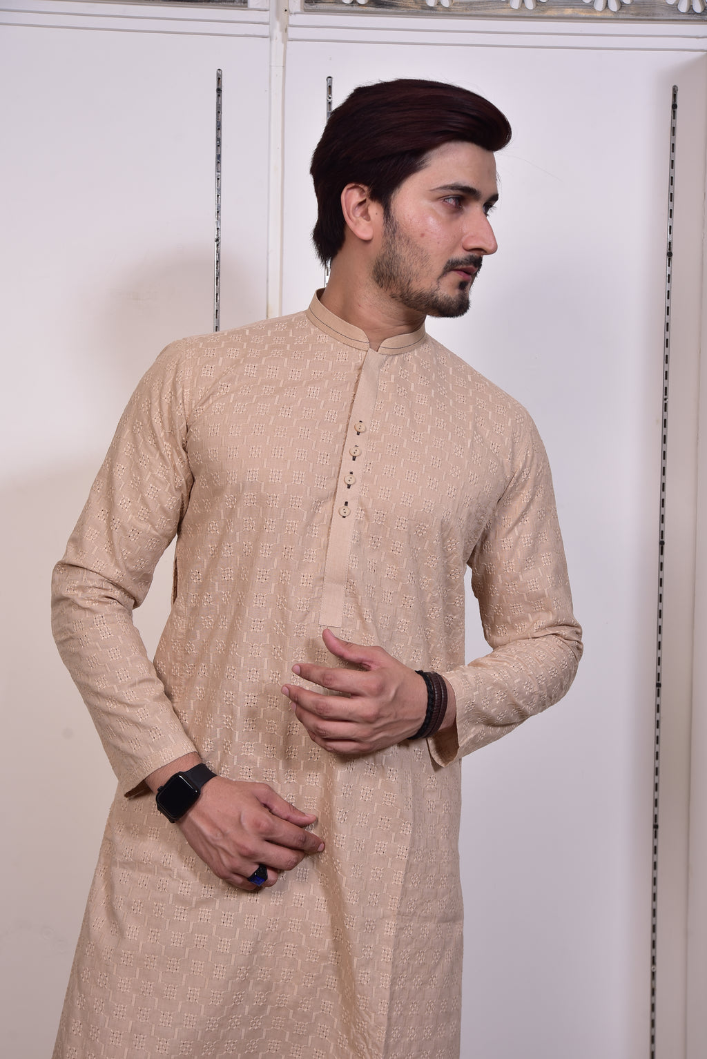 Cream Kurta Trouser