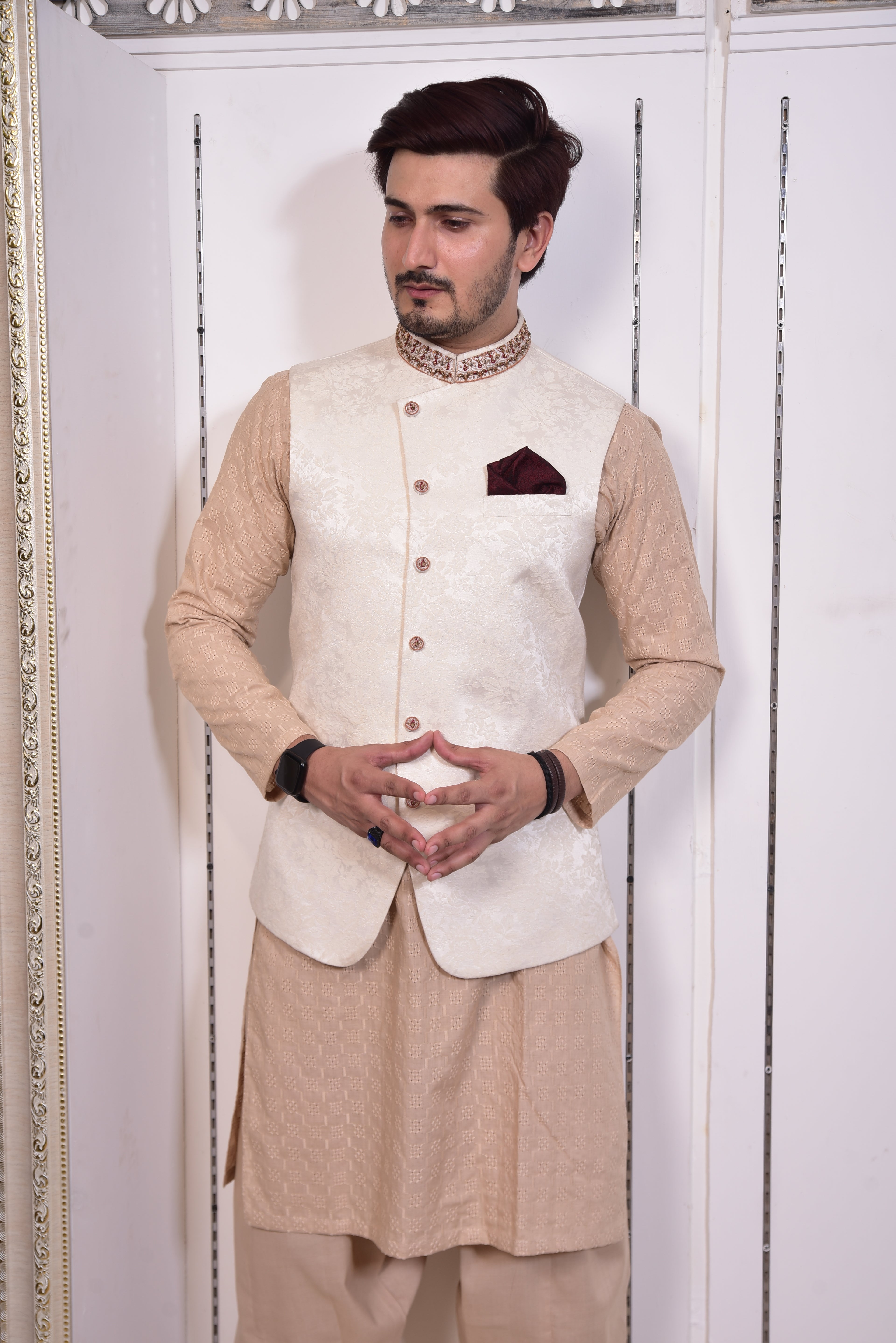 Ivory Cartesian Waist Coat