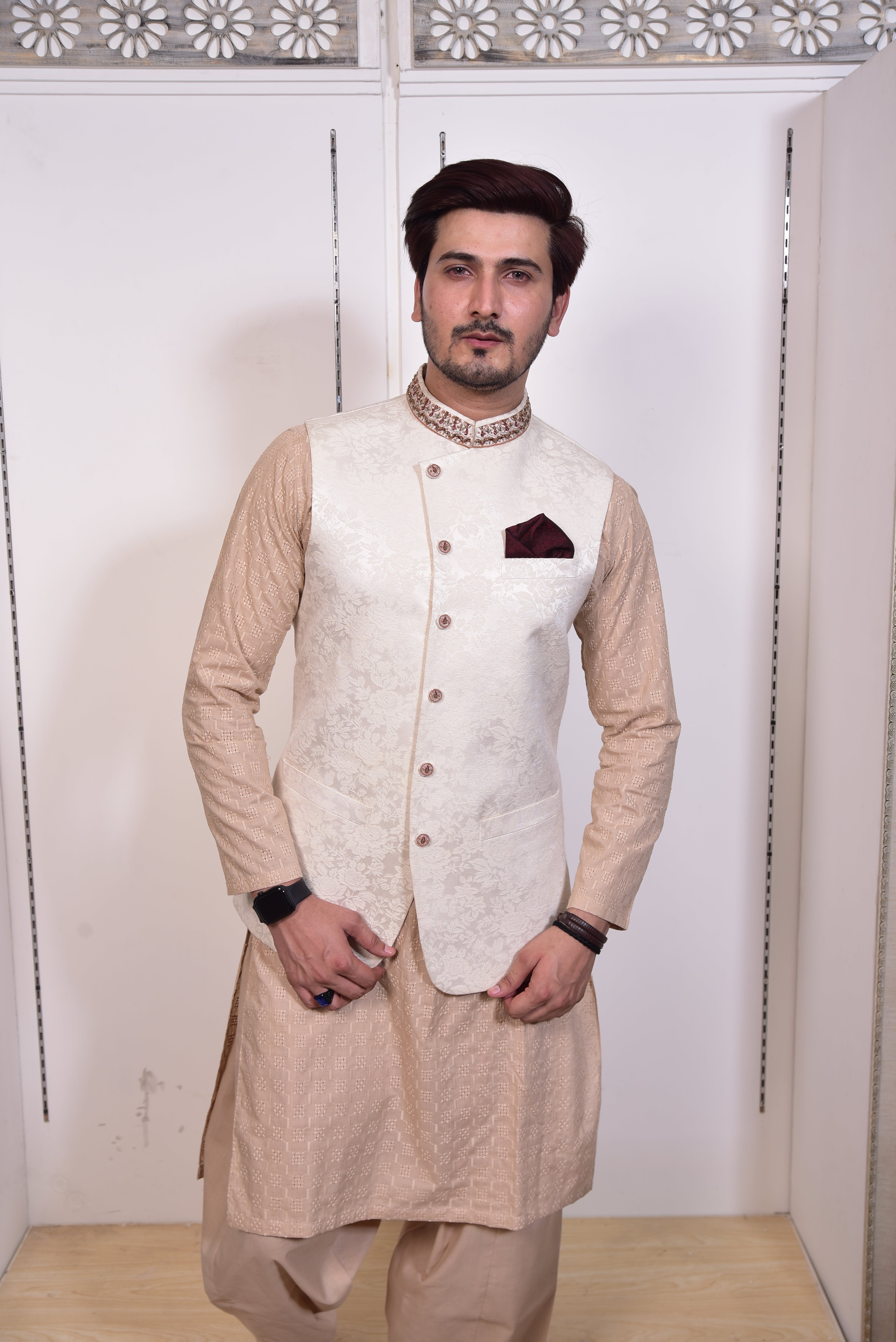 Ivory Cartesian Waist Coat