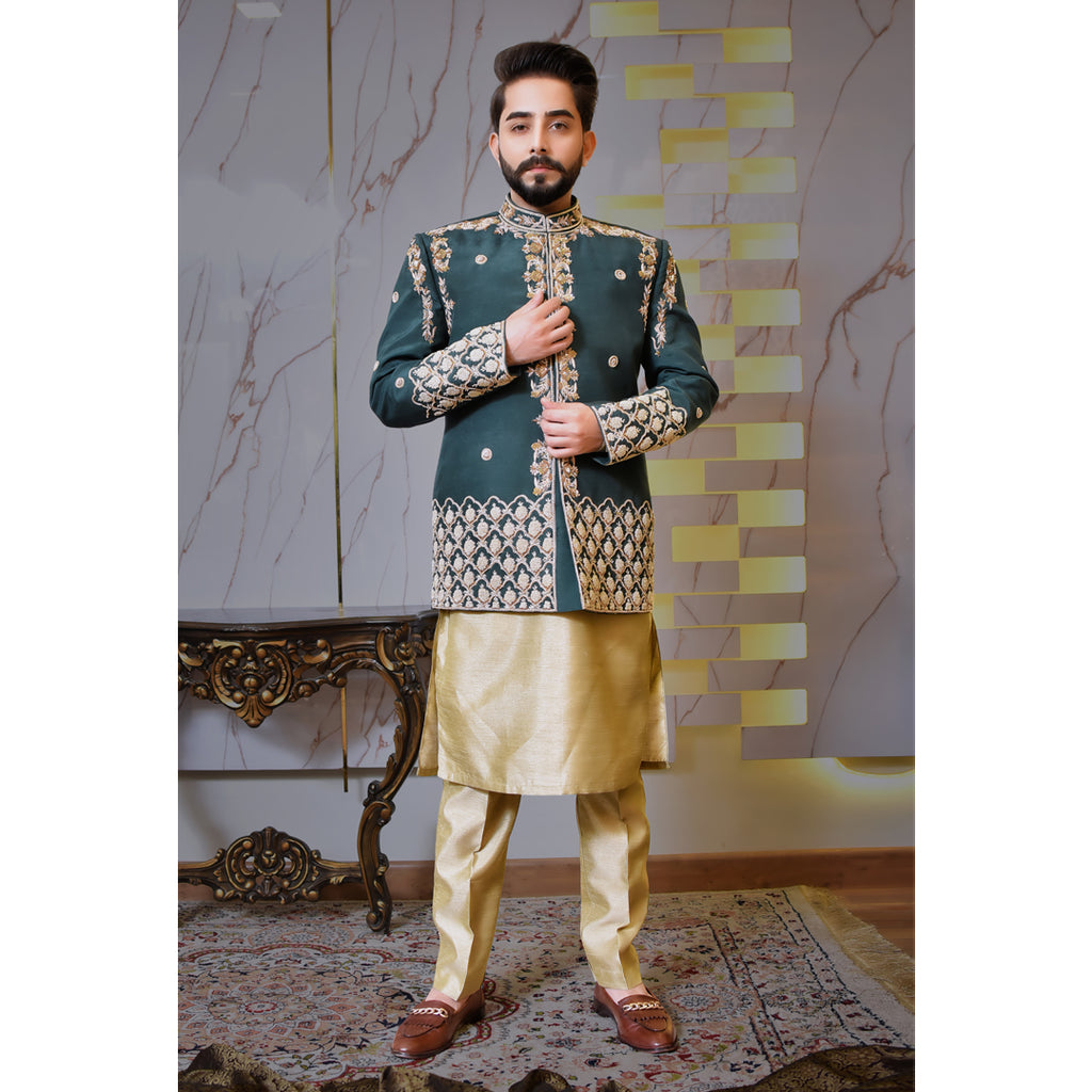 Emerald Green Prince Coat