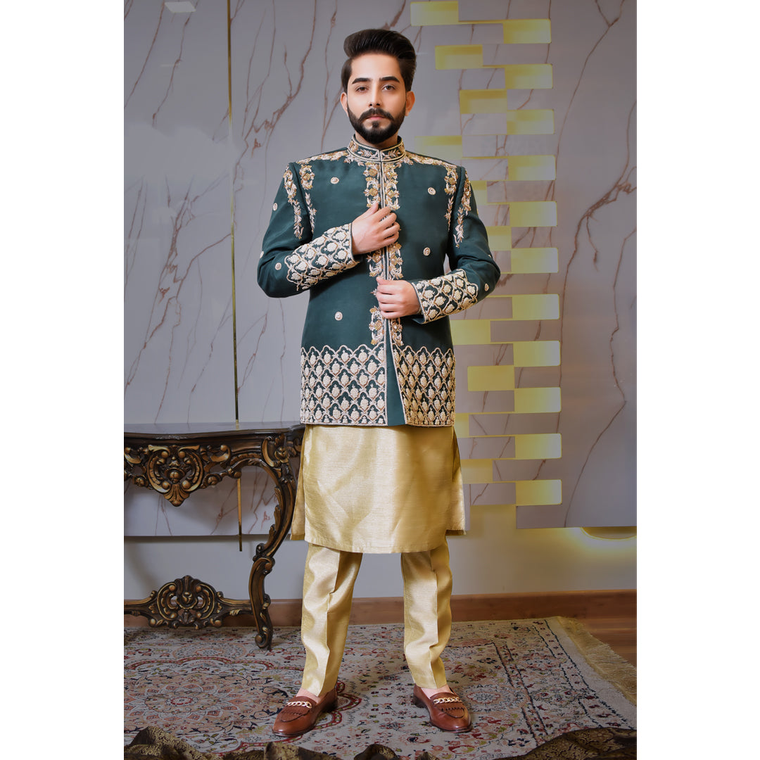 Emerald Green Prince Coat