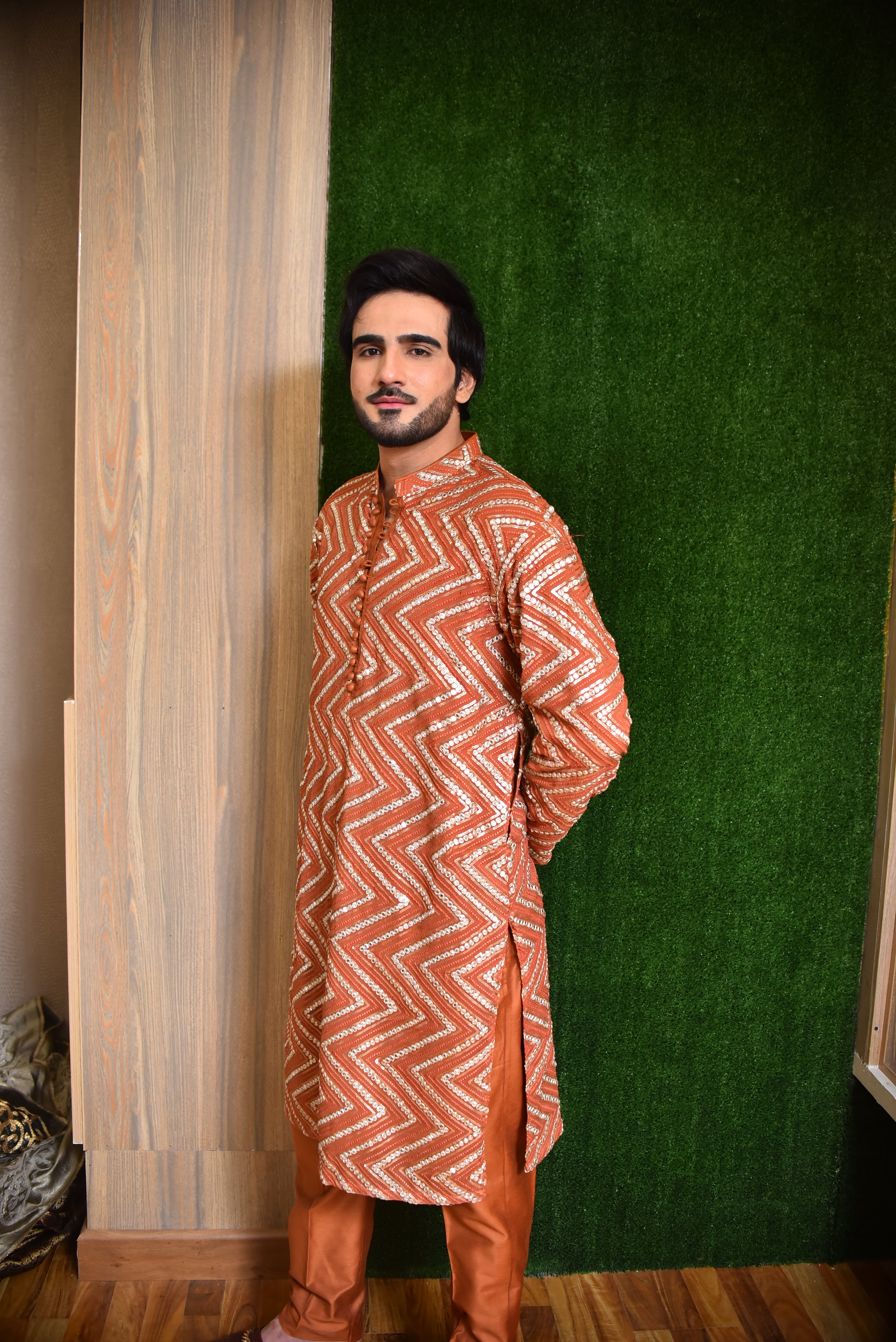 Bright Orange Kurta